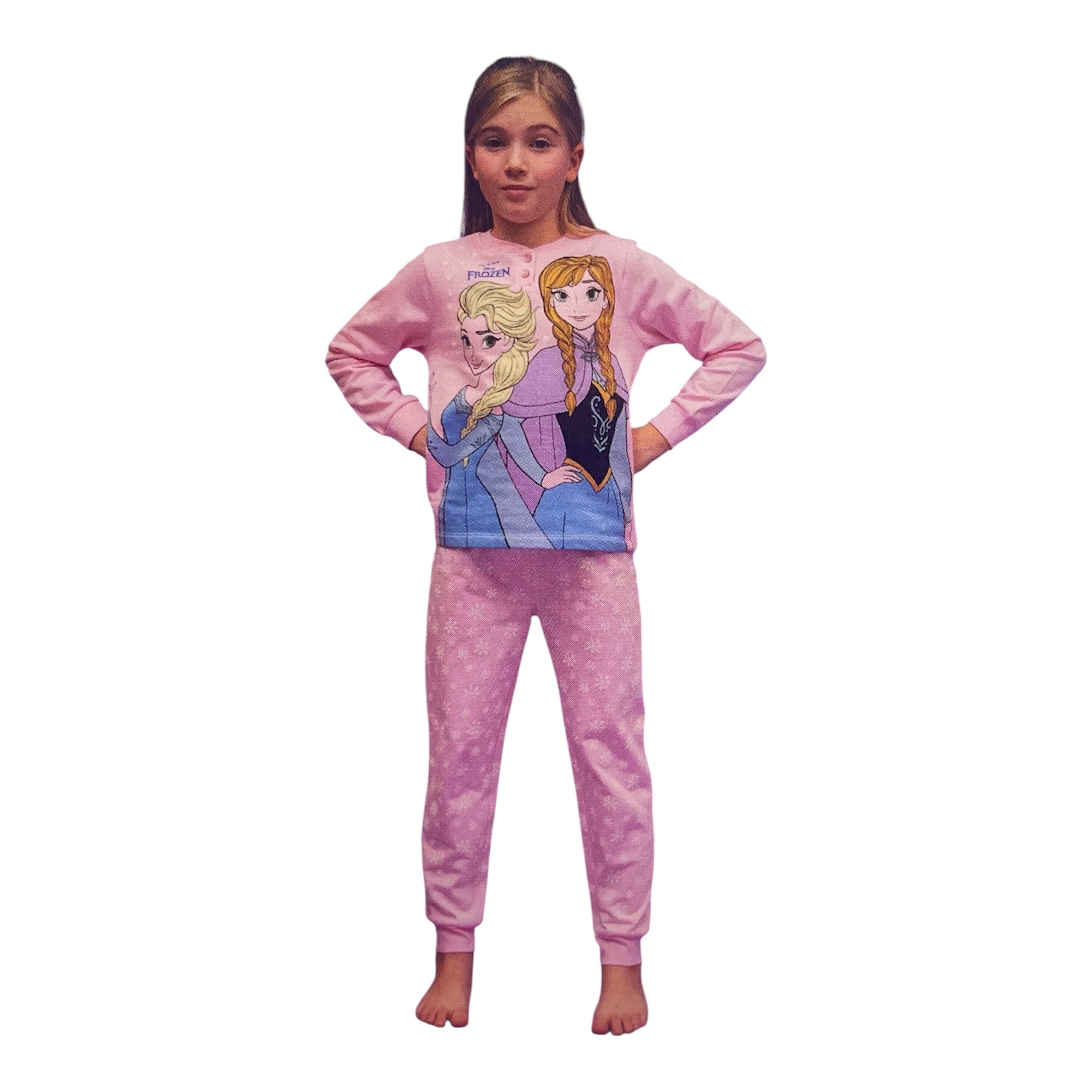Pigiama Bimba Lungo in Cotone Interlock Serafino Sabor Disney FROZEN Art.DY50A3578 - Boutique dell'Intimo e del Neonato