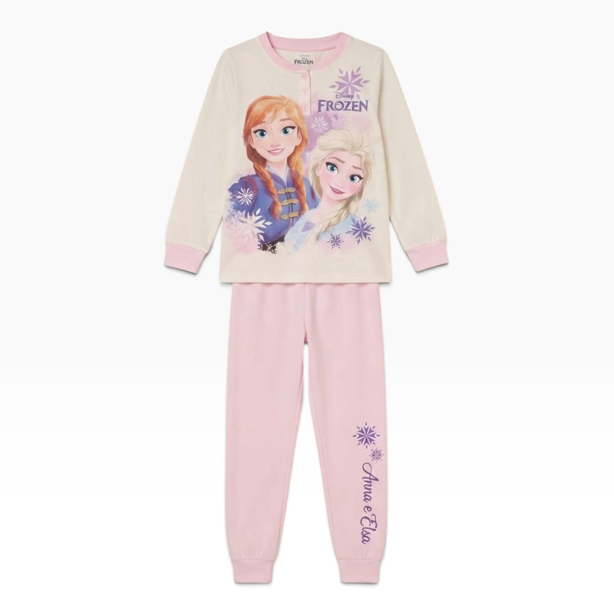 Pigiama Bimba Lungo in Cotone Interlock Serafino Sabor Disney FROZEN Art.DY50A5495 - Boutique dell'Intimo e del Neonato