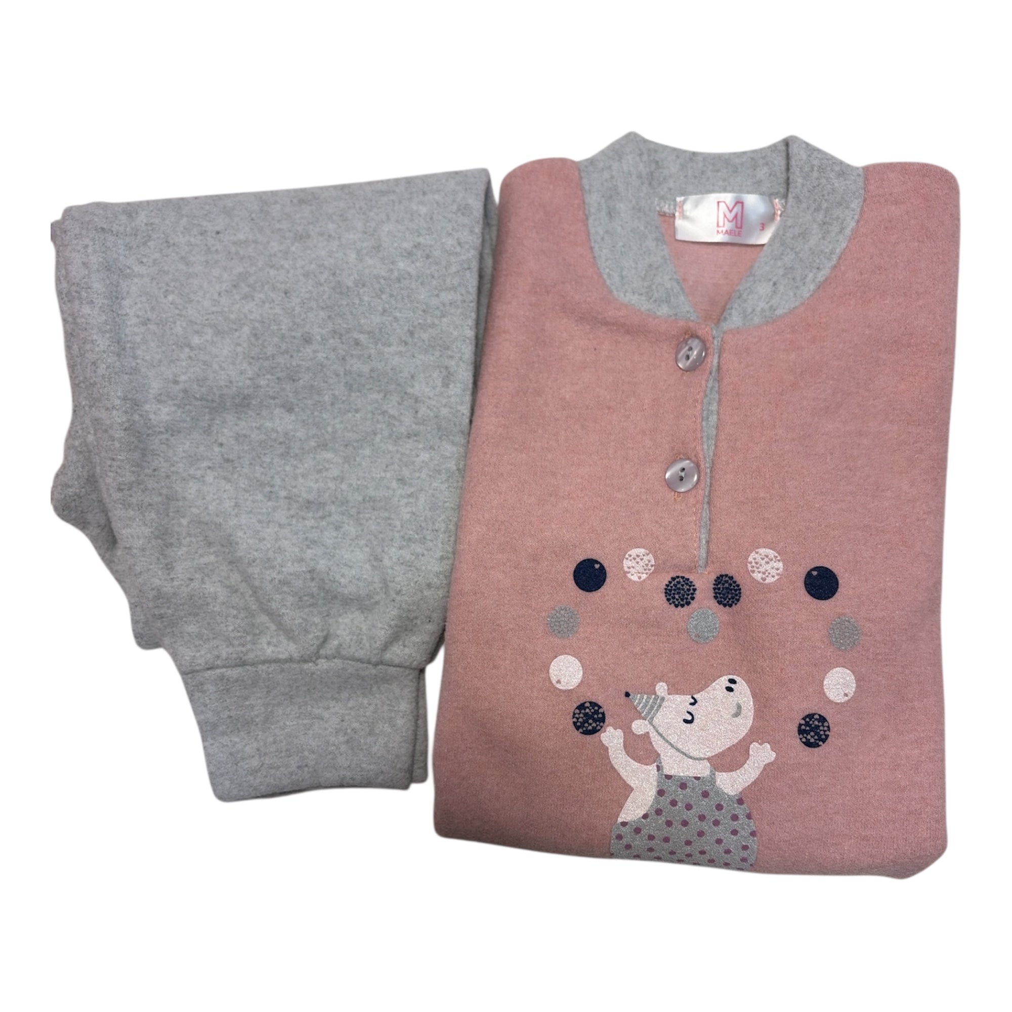 Pigiama Bimba Lungo in Punto Milano Serafino Maele Art.AI613 - Boutique dell'Intimo e del Neonato