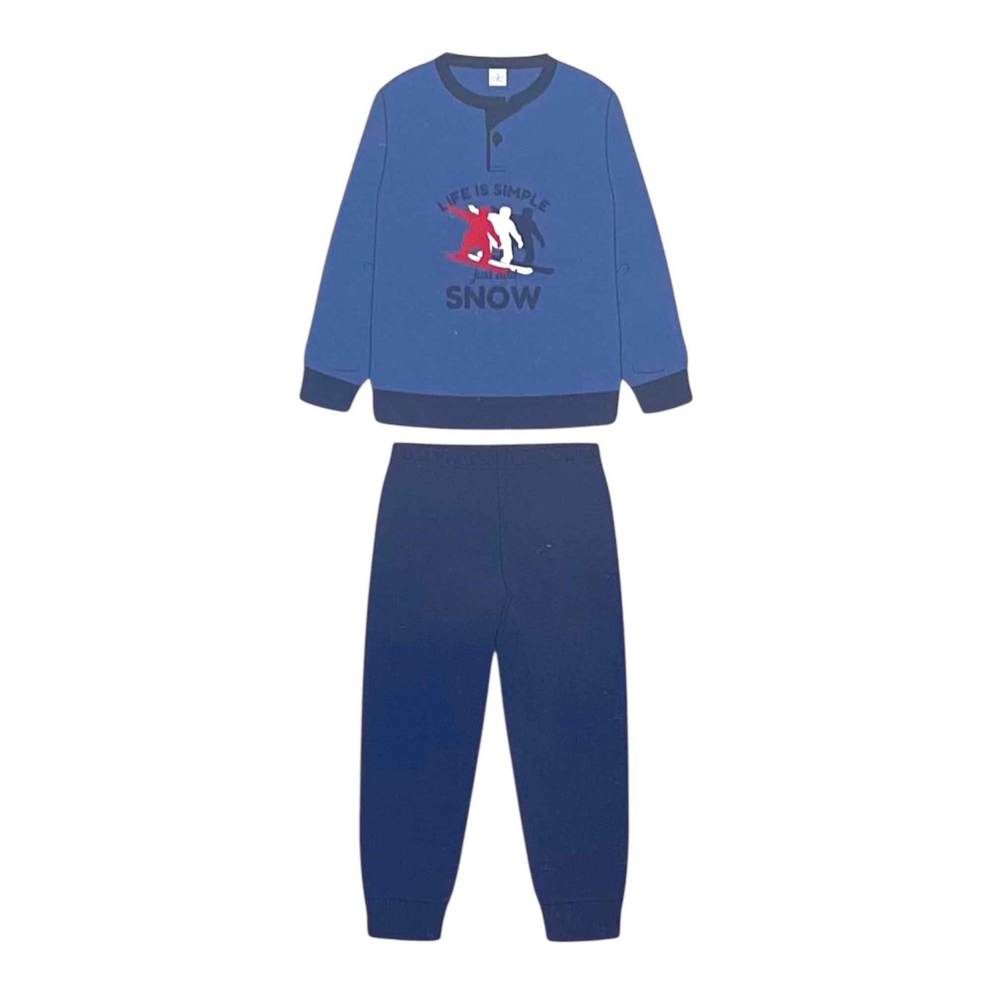 Pigiama Bimbo Lungo in Cotone Interlock Serafino SognoSondesto Art.ISG24221 - Boutique dell'Intimo e del Neonato