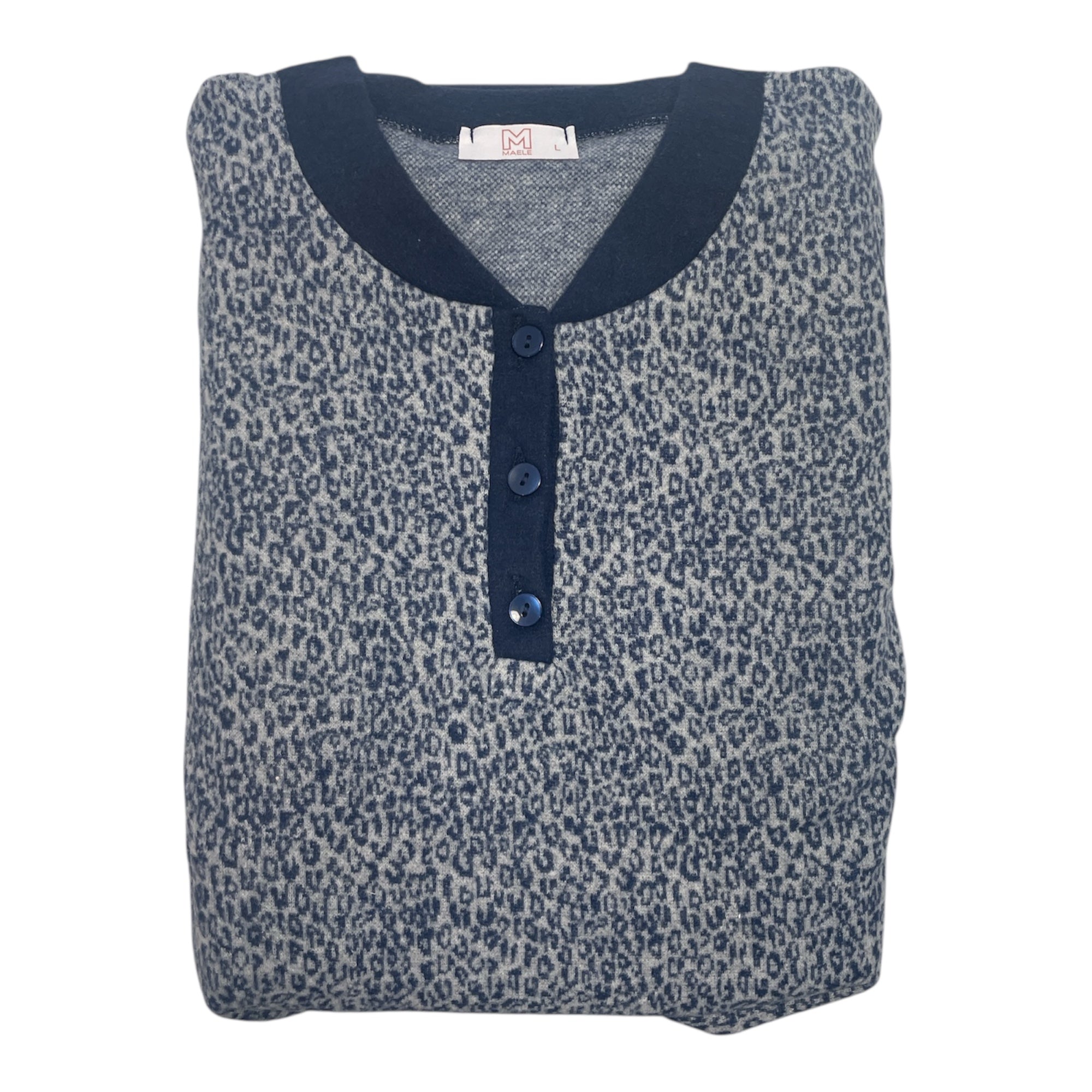 Pigiama Donna Lungo Cotone Punto Milano Serafino Maele Art.AI6062 - Boutique dell'Intimo e del Neonato