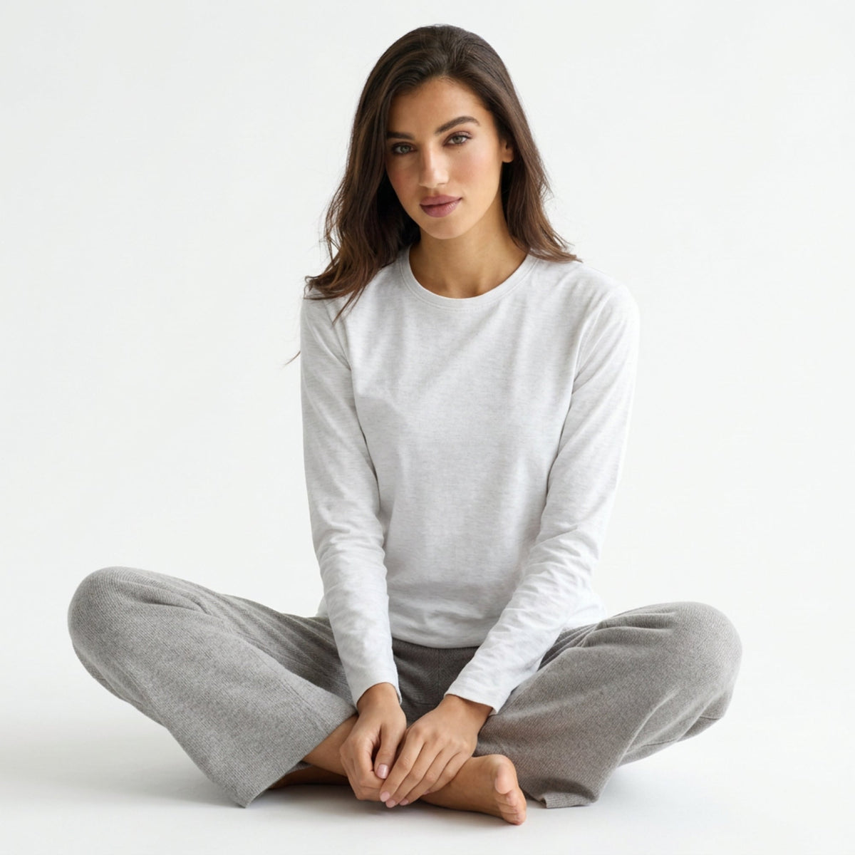 Pigiama Donna Lungo in Caldo Cotone Girocollo Jadea Art.5276 - Boutique dell'Intimo e del Neonato