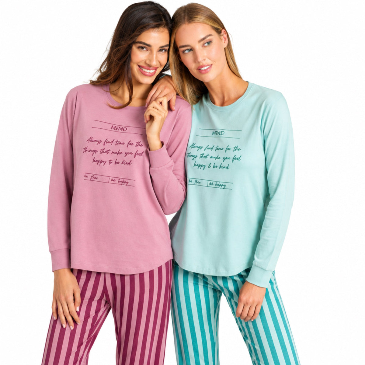 Pigiama Donna Lungo in Caldo Cotone Girocollo Jadea Art.5285 - Boutique dell'Intimo e del Neonato