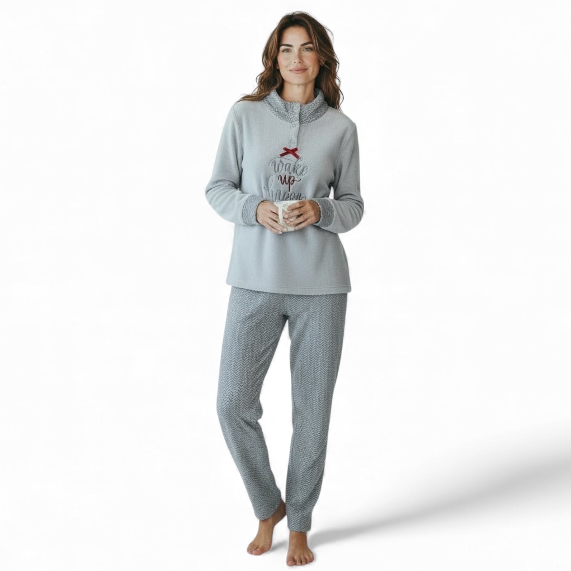 Pigiama Donna Lungo in Coral Serafino Basile Art.BD2130 - Boutique dell'Intimo e del Neonato