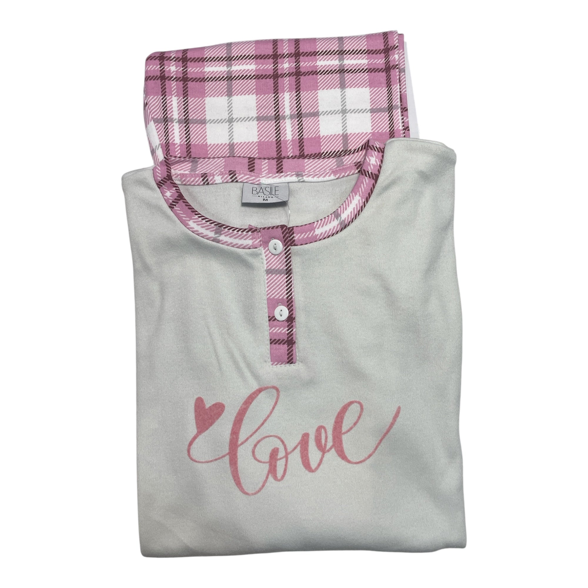 Pigiama Donna Lungo in Cotone Interlock Serafino Basile Art.MD0530 - Boutique dell'Intimo e del Neonato