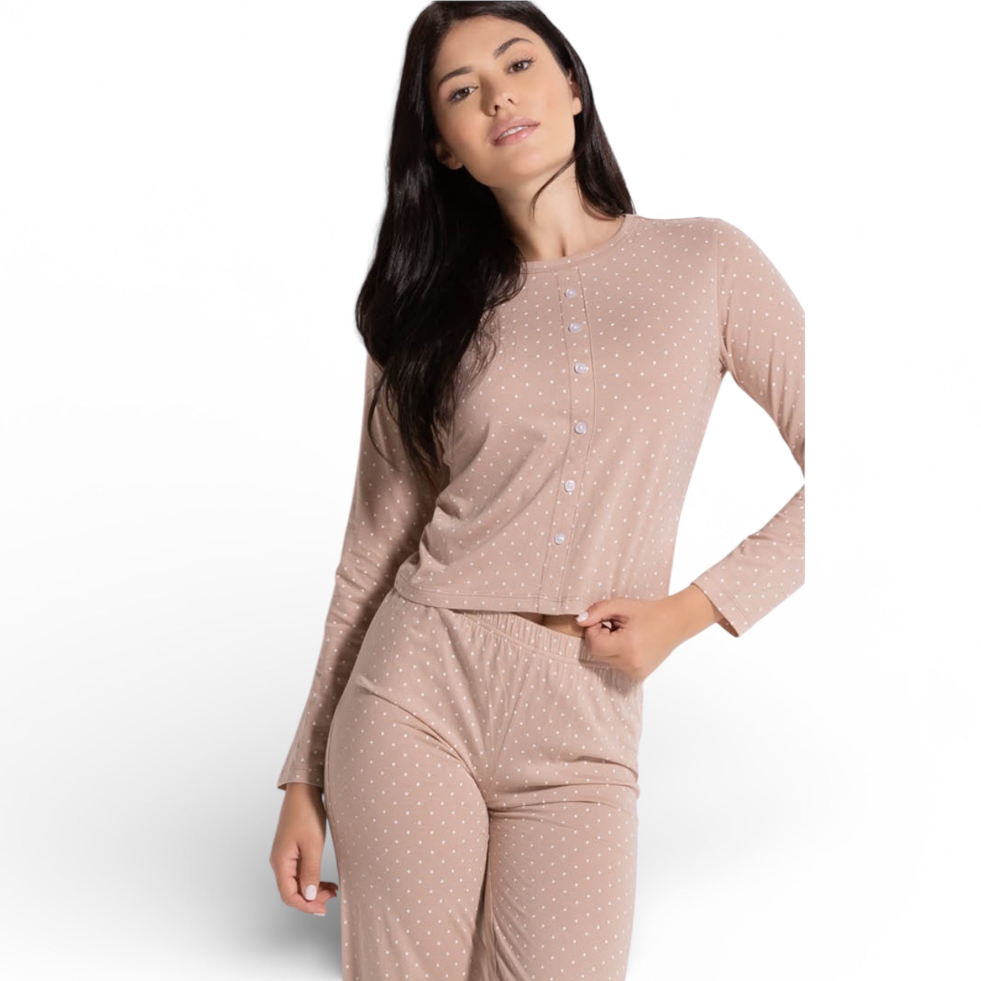Pigiama Donna Lungo in Cotone Jersey Girocollo Love and Bra Art.103799 - Boutique dell'Intimo e del Neonato