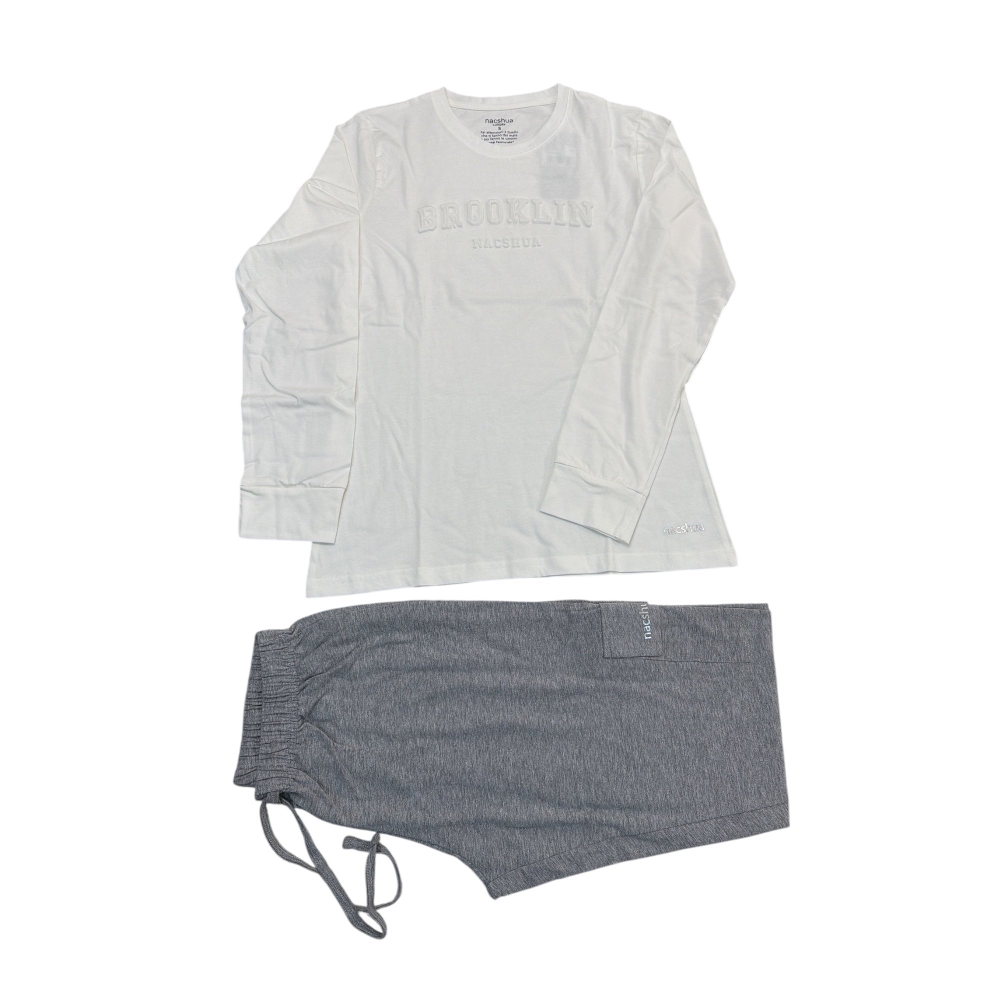 Pigiama Donna Lungo in Cotone Jersey Girocollo Nacshua Art.EDITTA - Boutique dell'Intimo e del Neonato