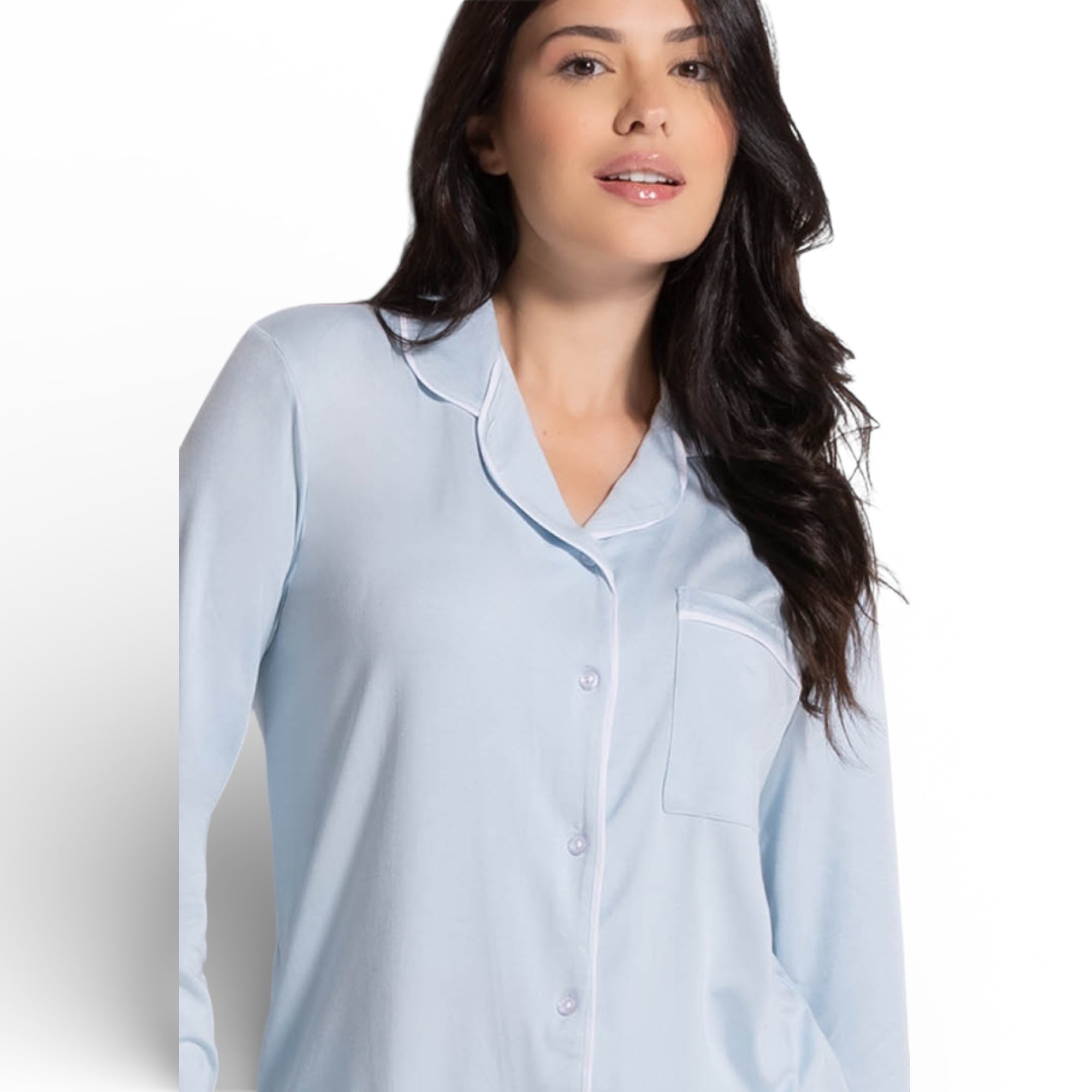 Pigiama Donna Lungo in Modal Aperto Davanti Love and Bra Art.105799 - Boutique dell'Intimo e del Neonato