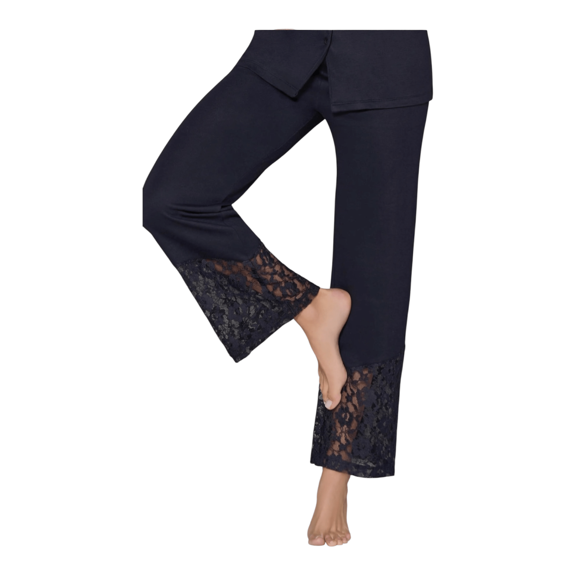 Pigiama Donna Lungo Modal Aperto Davanti e Pizzo Love and Bra Art.100199 - Boutique dell'Intimo e del Neonato