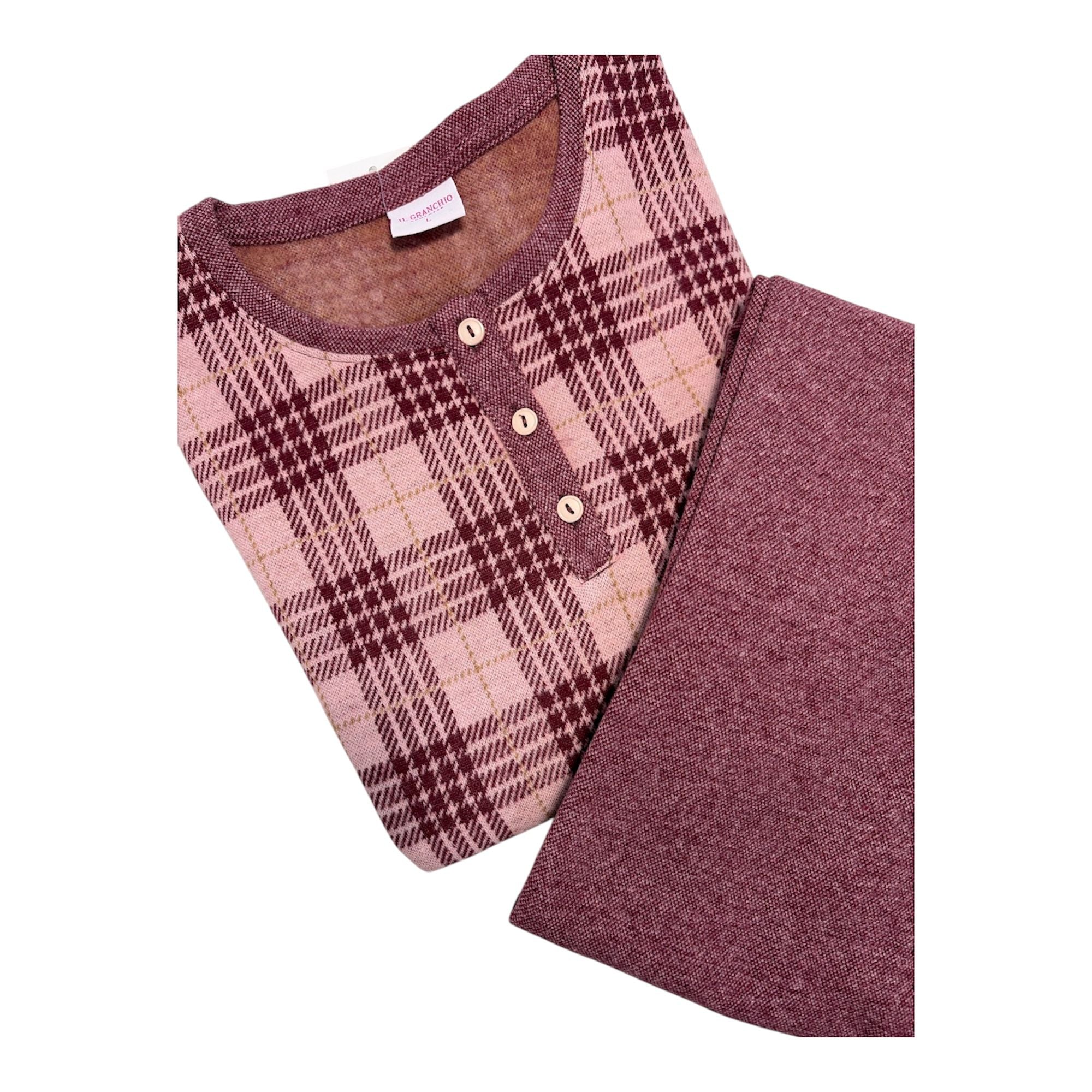 Pigiama Donna Lungo Punto Milano Serafino Il Granchio Art.GP6112 - Boutique dell'Intimo e del Neonato