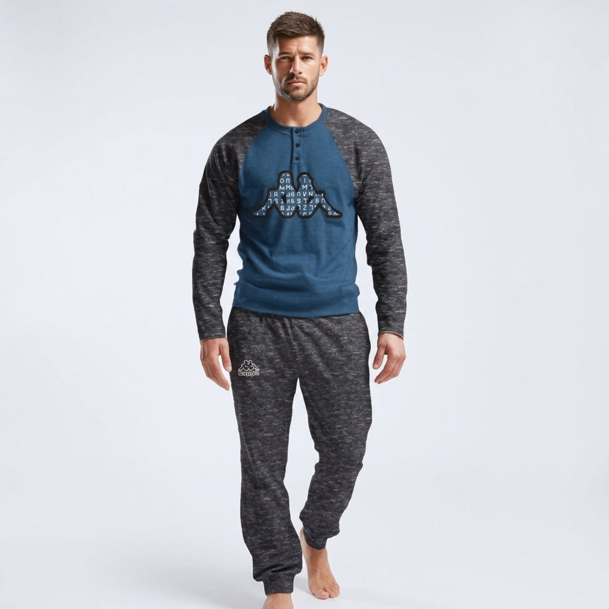 Pigiama Lungo Ragazzo in Caldo Cotone Serafino Kappa Art.KMW26546-Y - Boutique dell'Intimo e del Neonato