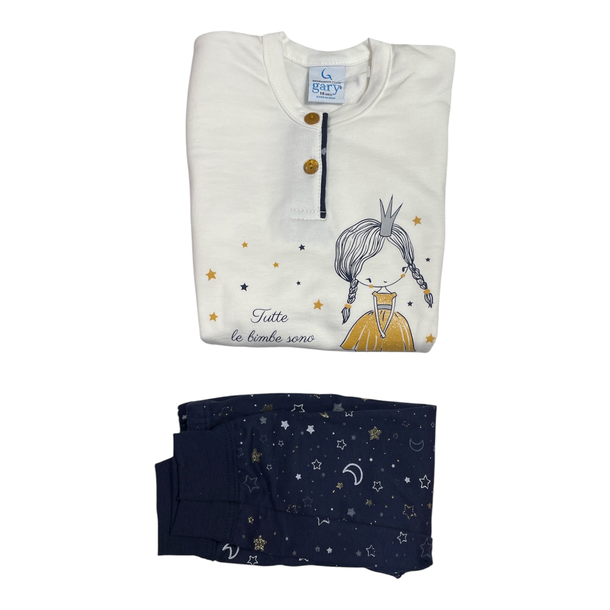 Pigiama Neonata Lungo in Cotone Felpato Serafino Gary Art.N10023 - Boutique dell'Intimo e del Neonato