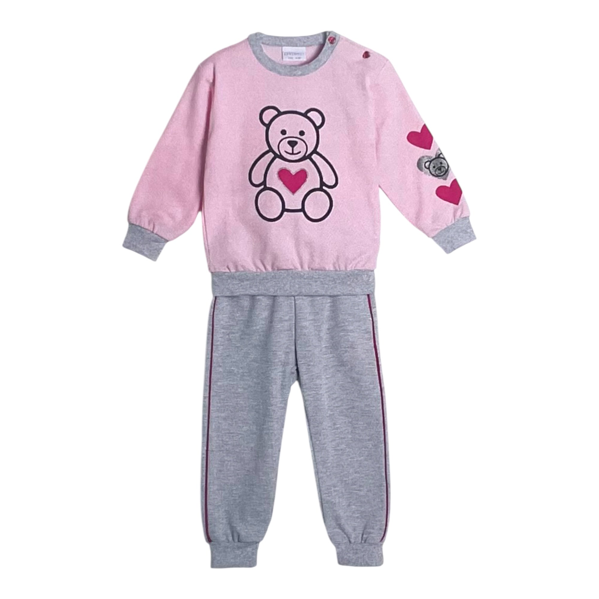 Pigiama Neonata Lungo in Cotone Felpato Spalla Aperta Primero Art.I14109 - Boutique dell'Intimo e del Neonato