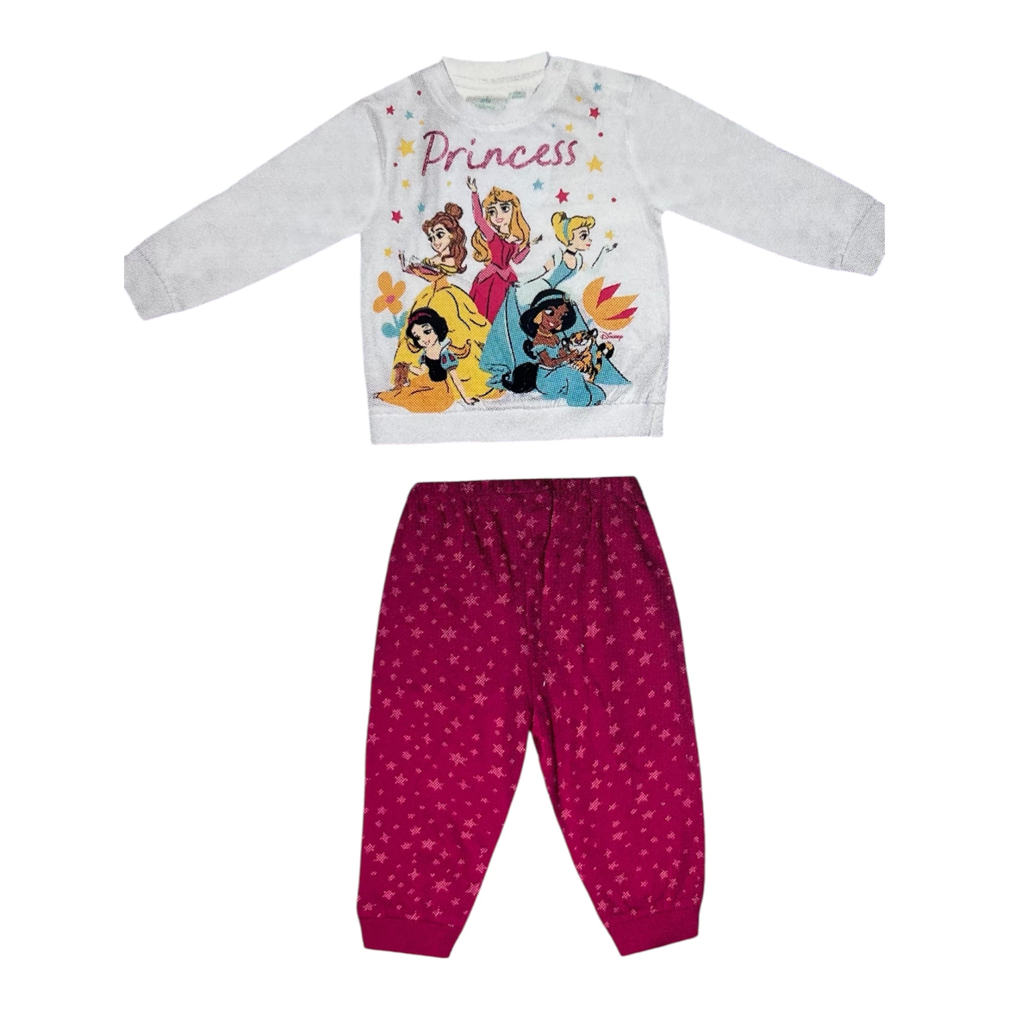 Pigiama Neonata Lungo in Cotone Jersey Sabor Disney Principesse Art.DY32K1992 - Boutique dell'Intimo e del Neonato