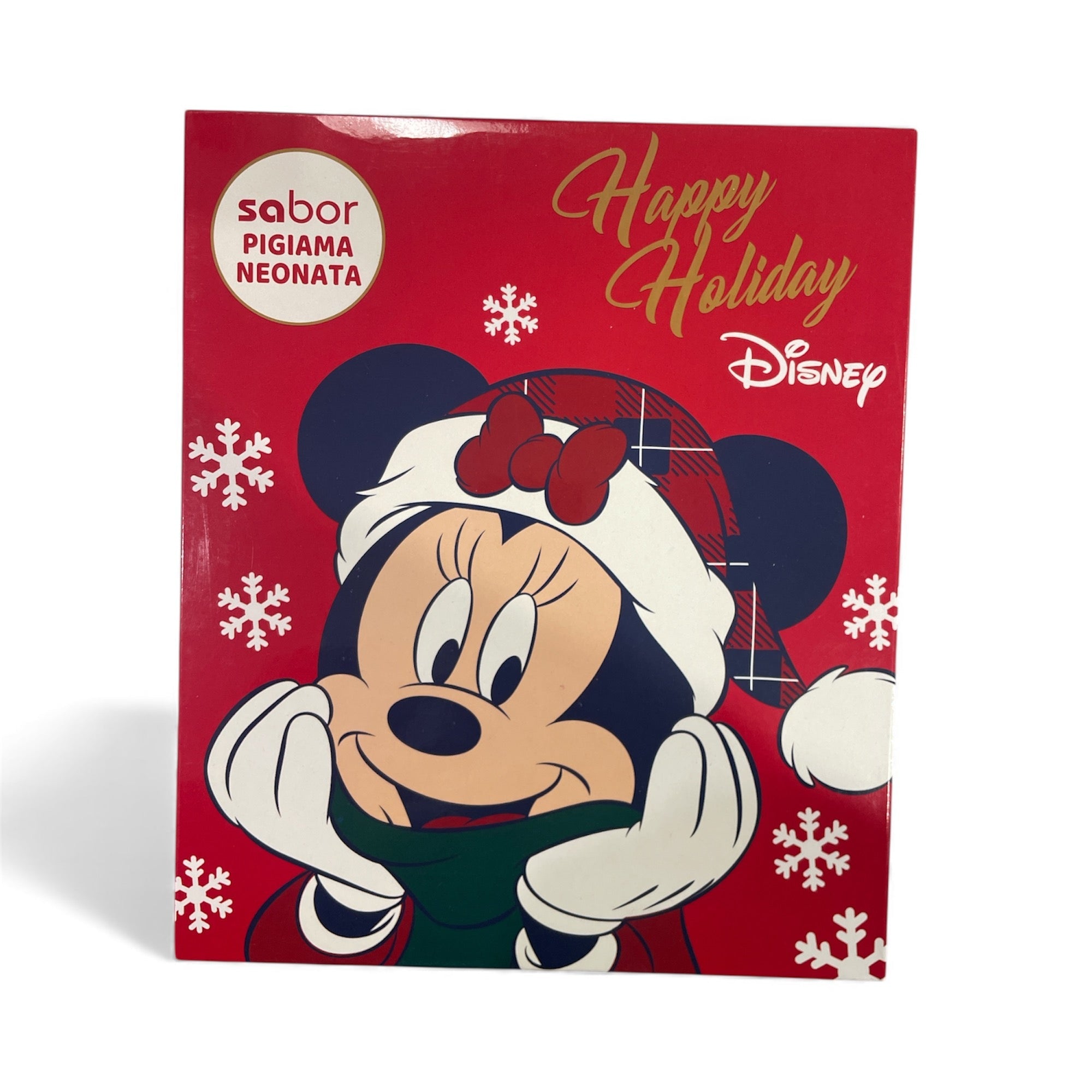 Pigiama Neonata Lungo Natalizio in Cotone Interlock Apertura Davanti Sabor MINNIE Art.DY32K6964 - Boutique dell'Intimo e del Neonato