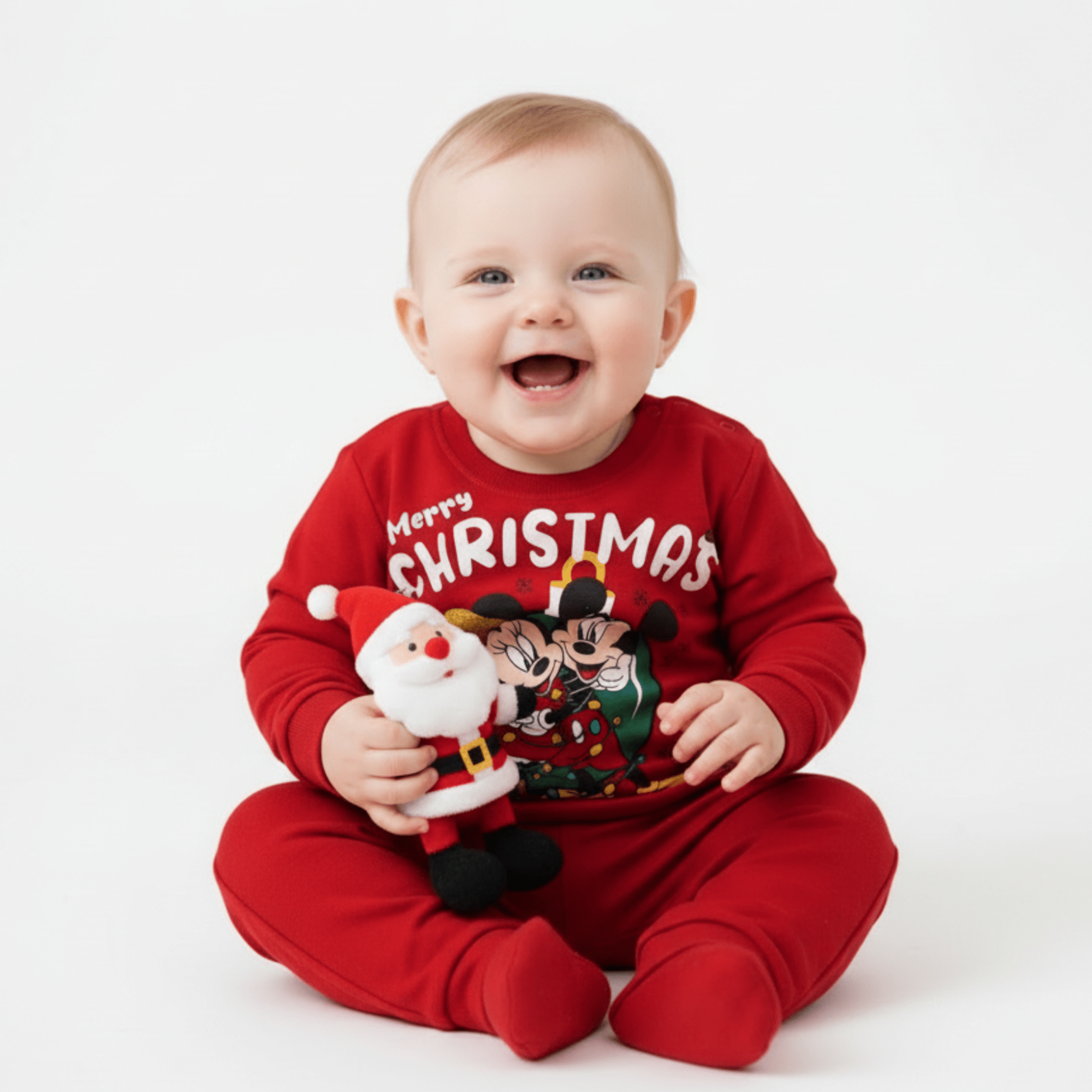 Pigiama Neonata Lungo Natalizio in Cotone Interlock Apertura Davanti Sabor MINNIE Art.DY32K6965 - Boutique dell'Intimo e del Neonato