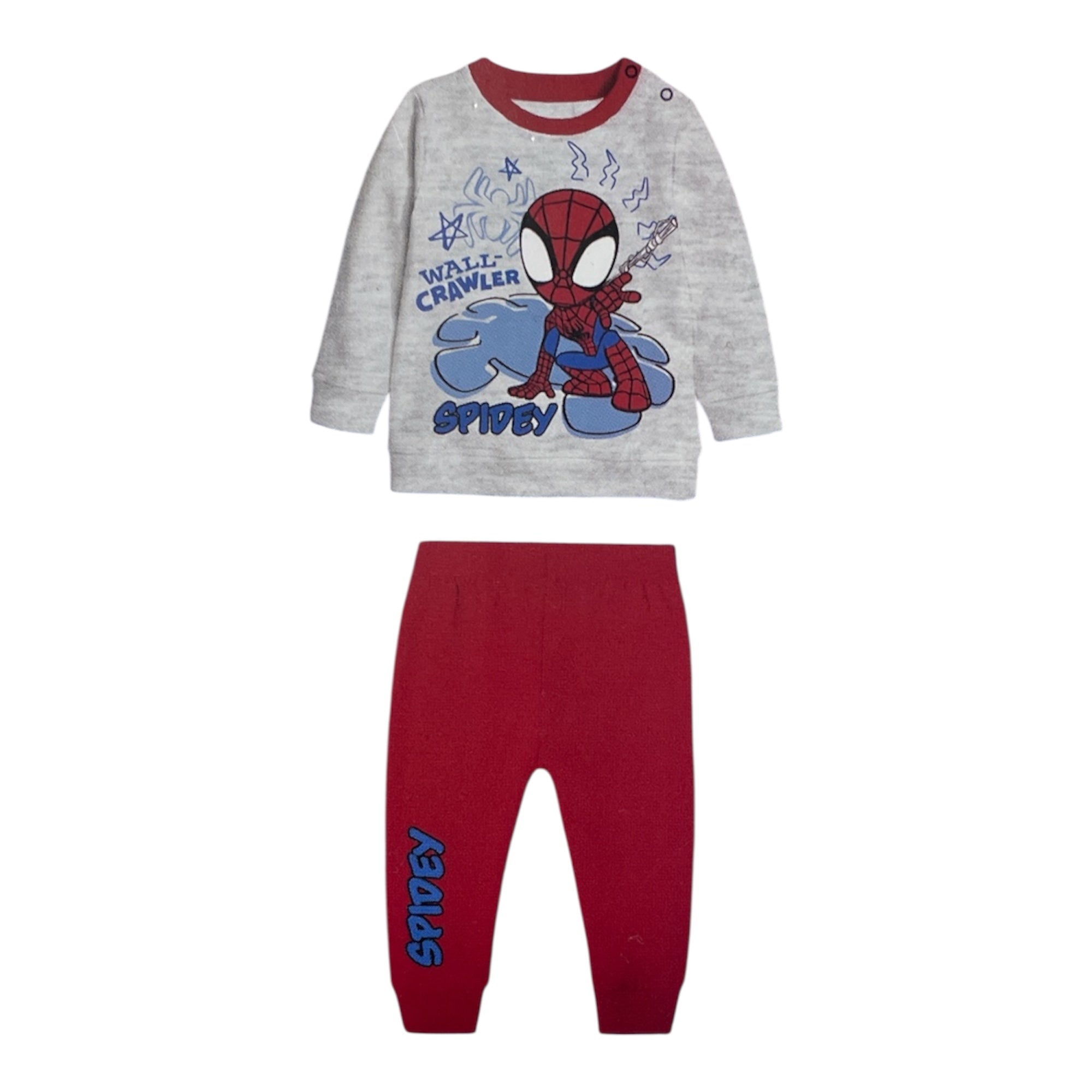 Pigiama Neonato Lungo in Cotone Felpato Spalla Aperta Sabor SPIDERMAN Art.MV32K2048 - Boutique dell'Intimo e del Neonato