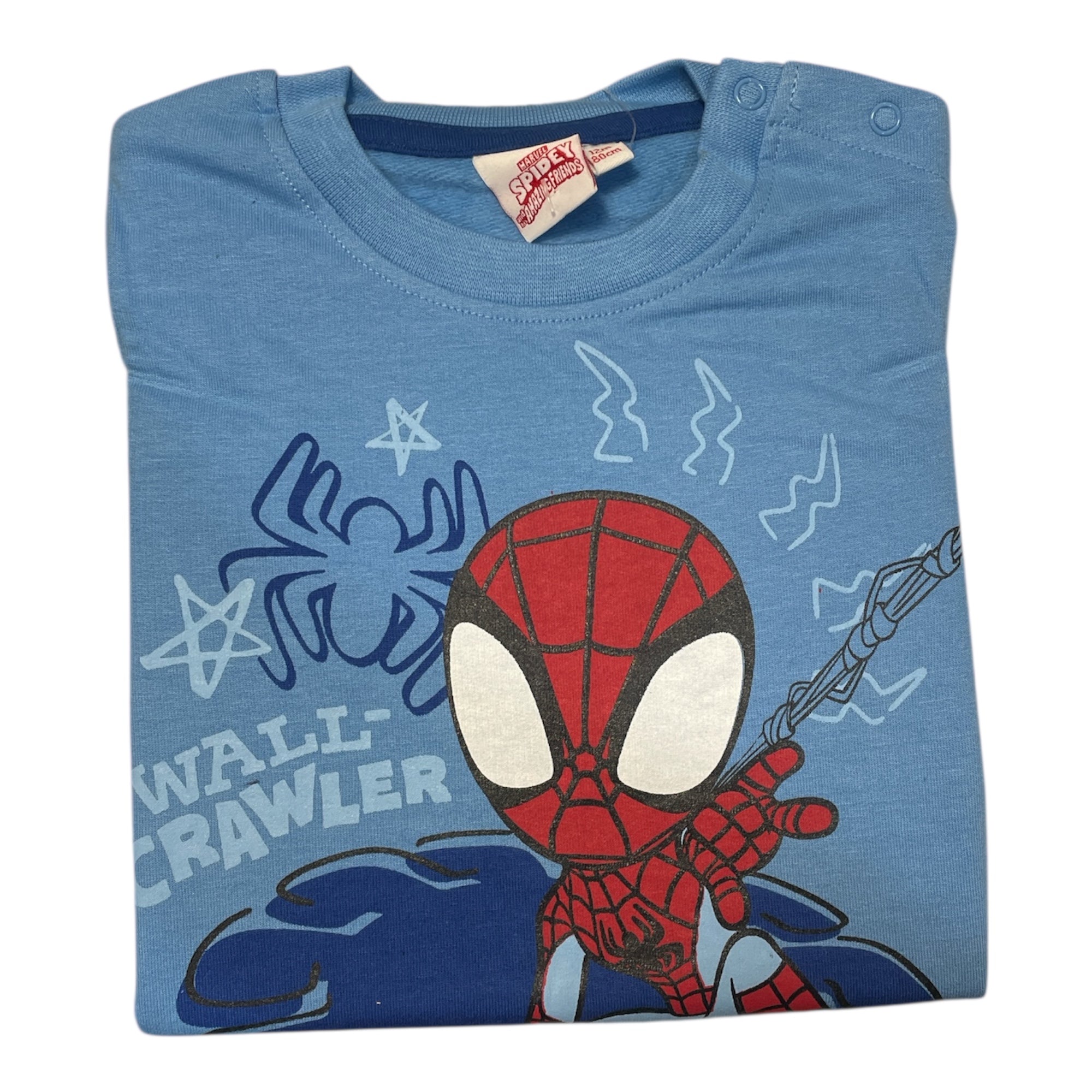 Pigiama Neonato Lungo in Cotone Felpato Spalla Aperta Sabor SPIDERMAN Art.MV32K2048 - Boutique dell'Intimo e del Neonato