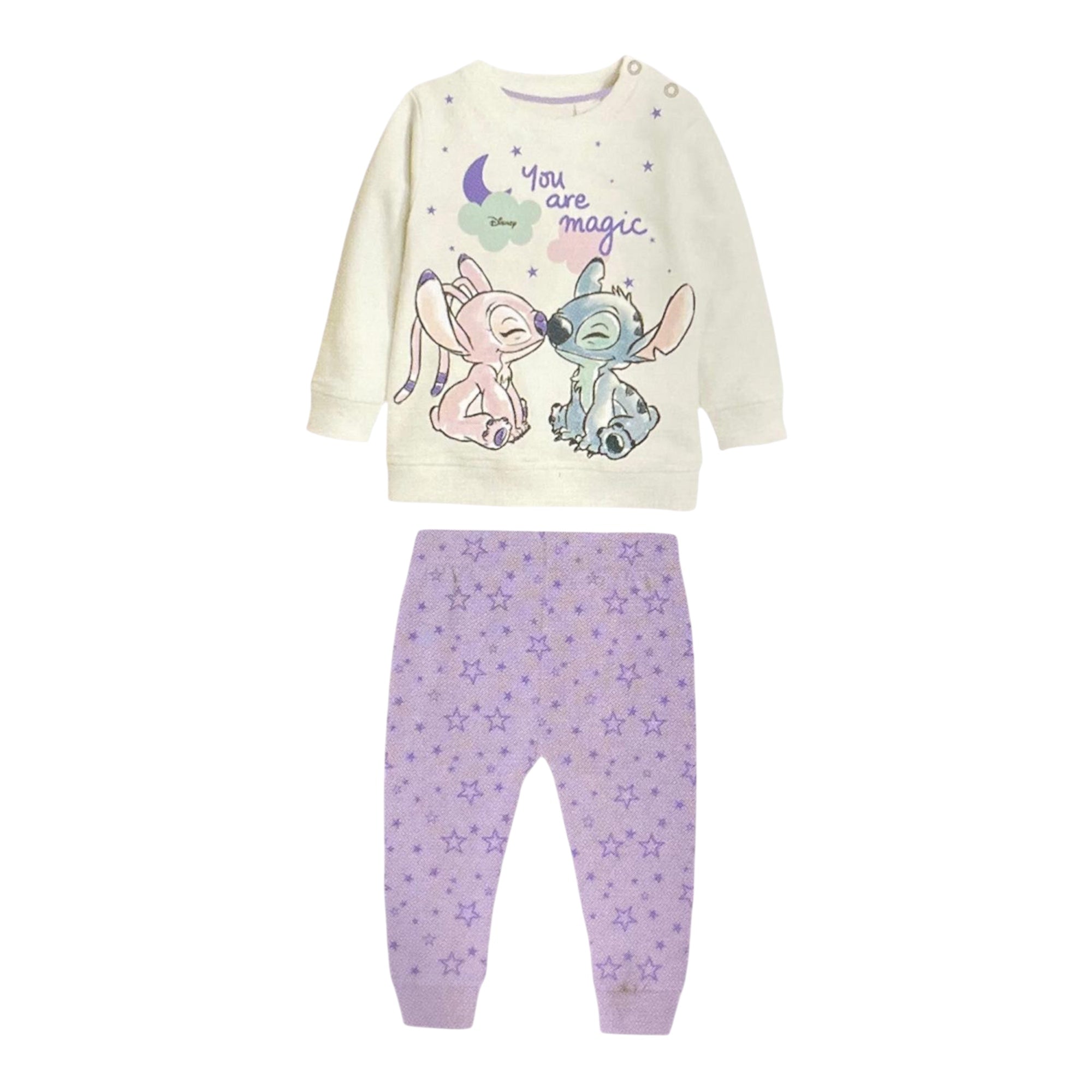 Pigiama Neonato Lungo in Cotone Interlock Spalla Aperta Sabor Disney STITCH Art.DY32P3452 - Boutique dell'Intimo e del Neonato