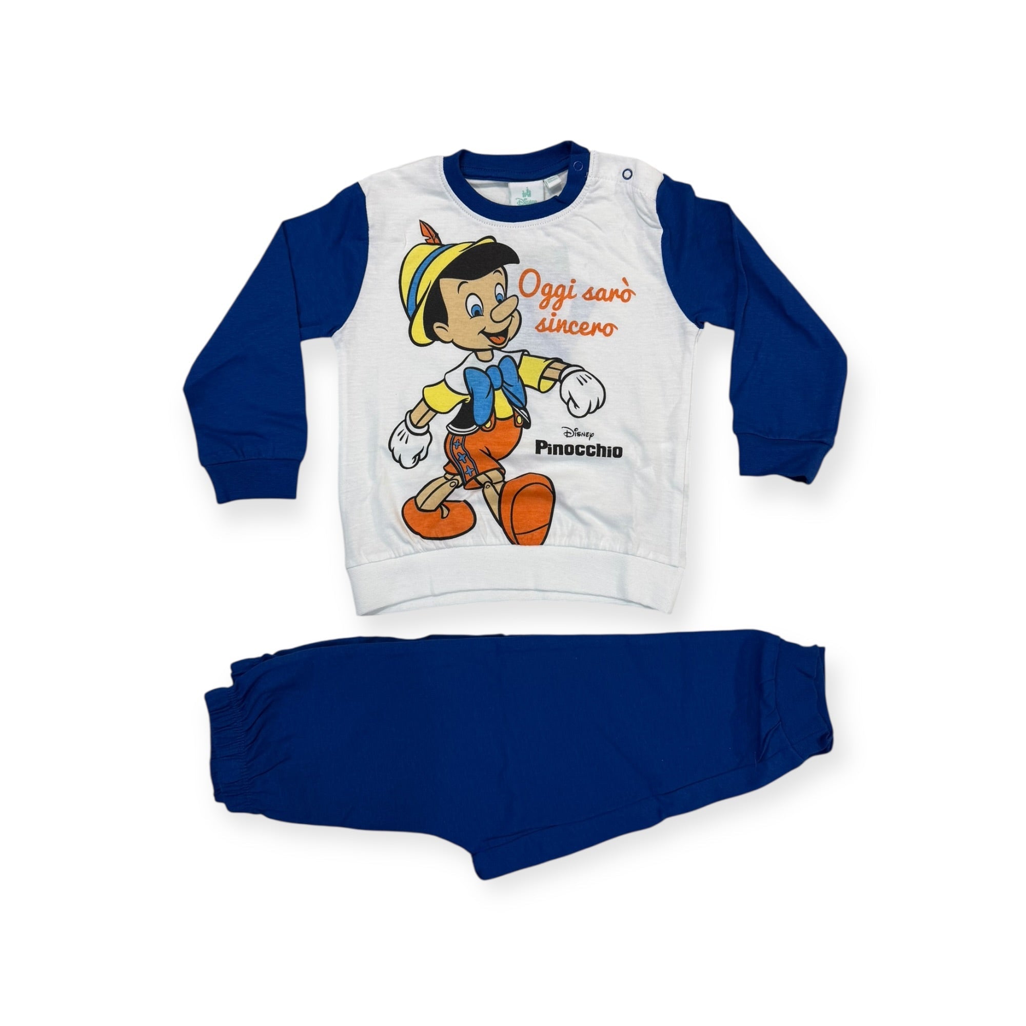 Pigiama Neonato Lungo in Cotone Jersey Spalla Aperta Sabor PINOCCHIO Art.DY32A9802 - Boutique dell'Intimo e del Neonato
