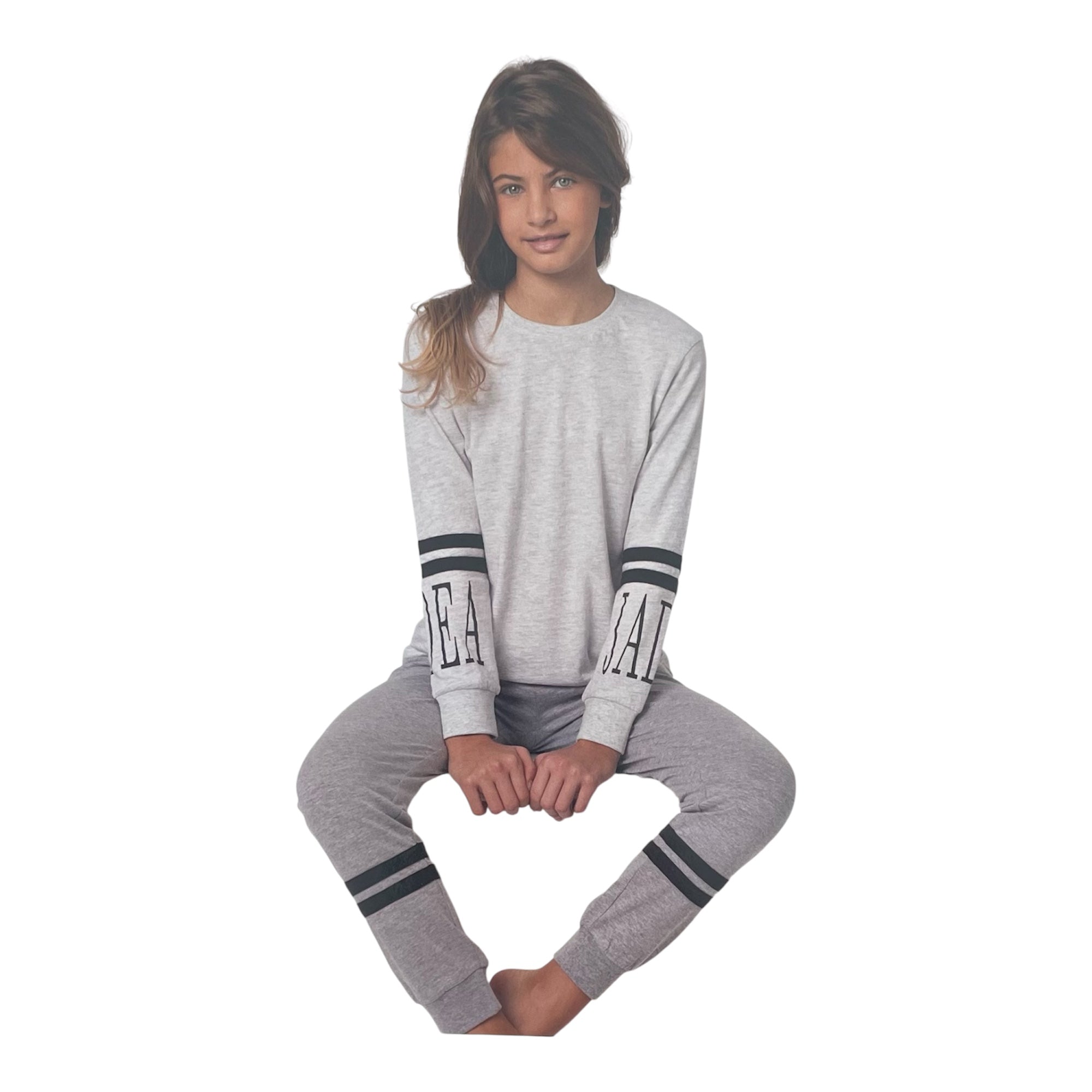 Pigiama Ragazza Lungo in Cotone Interlock Girocollo Jadea Art.P2018 - Boutique dell'Intimo e del Neonato