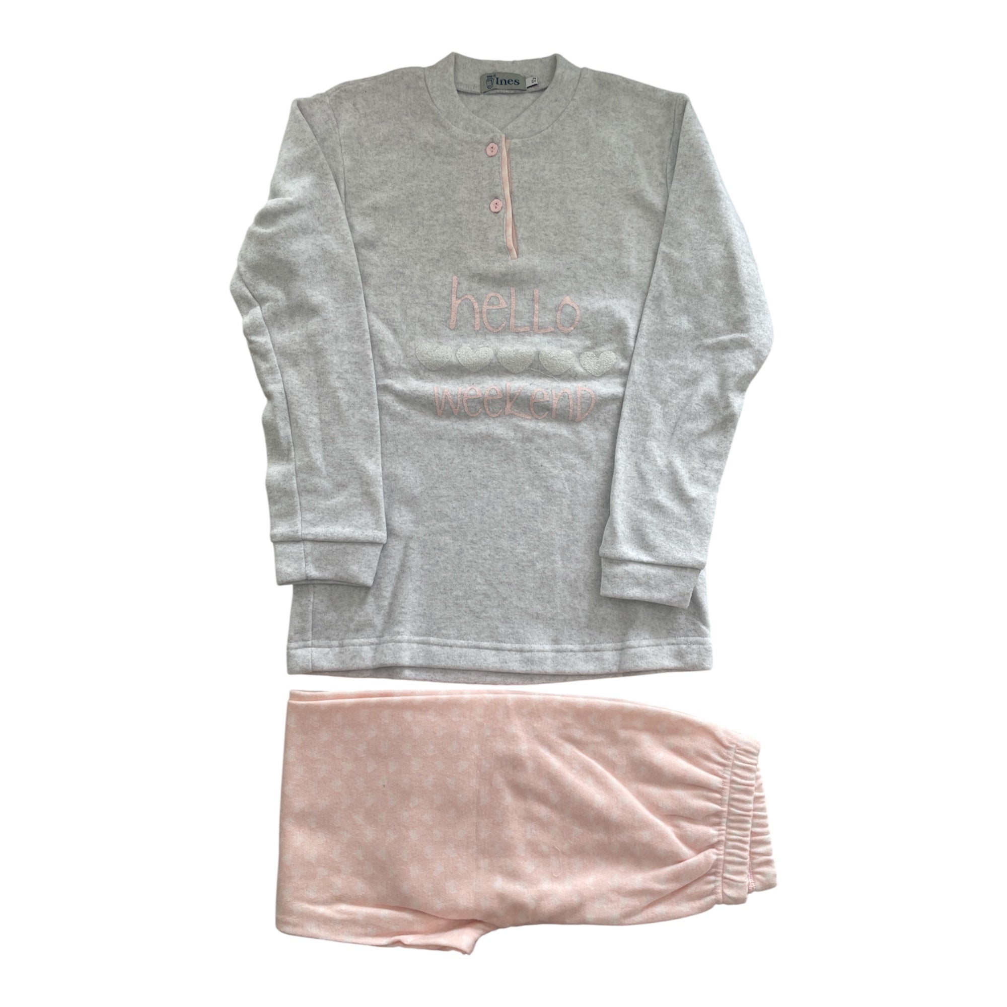 Pigiama Ragazza Lungo Punto Milano Serafino Ines Art.P43365 - Boutique dell'Intimo e del Neonato