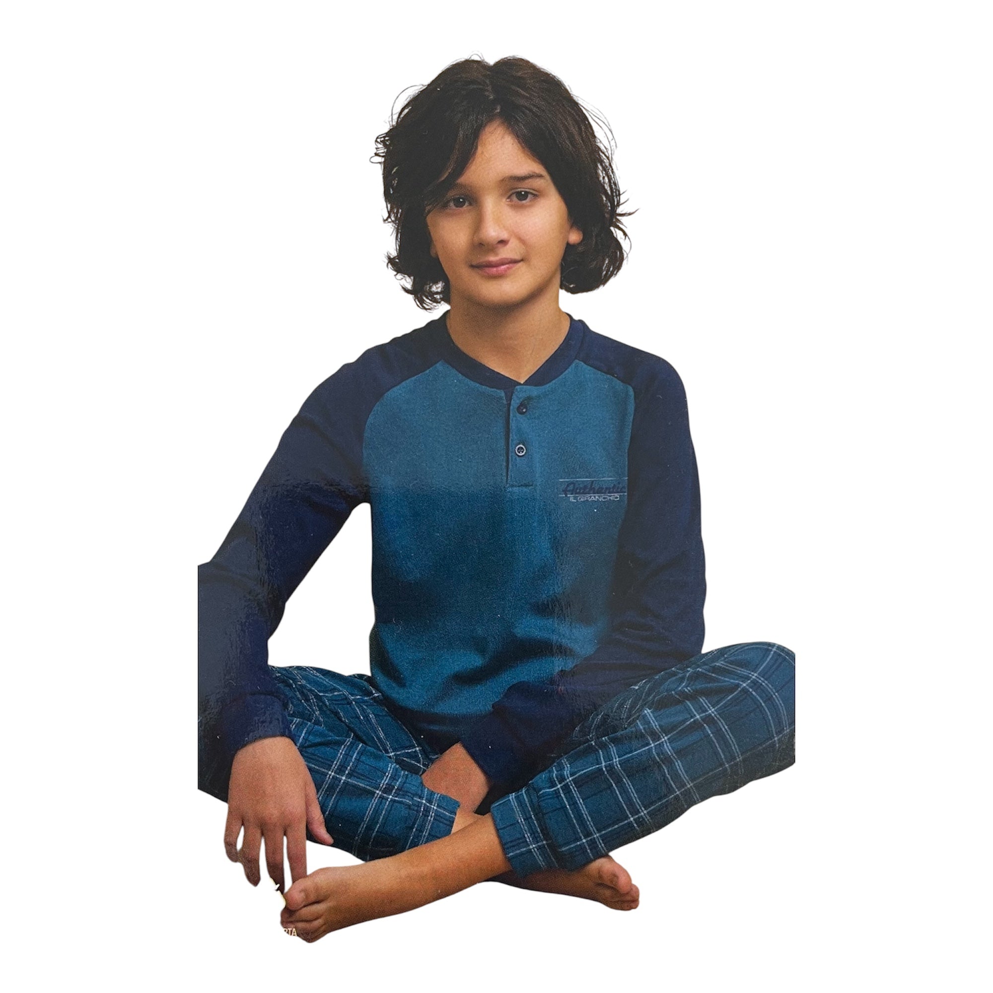 Pigiama Ragazzo Lungo in Cotone Interlock Serafino Il Granchio Art.GP4136 - Boutique dell'Intimo e del Neonato