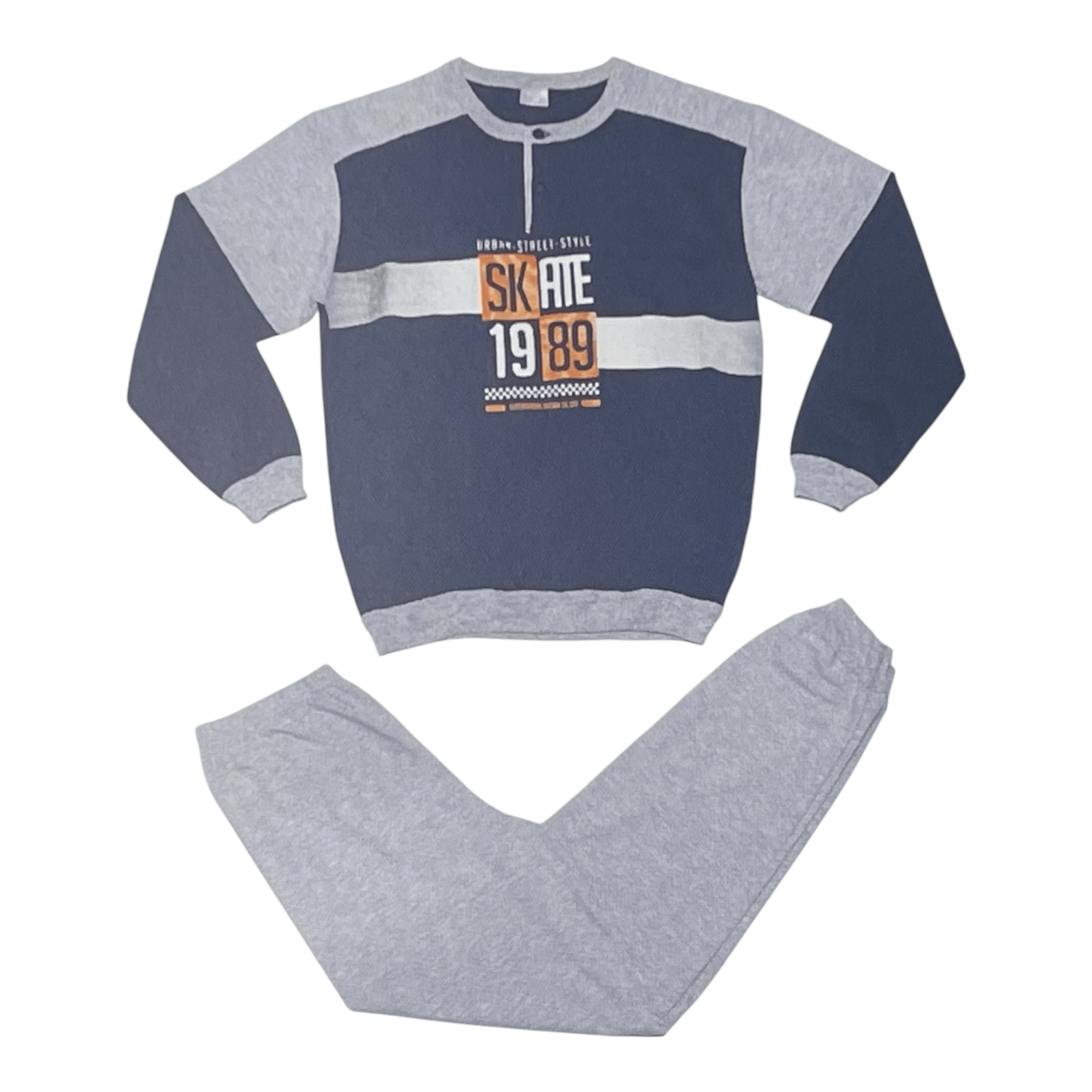 Pigiama Ragazzo Lungo in Cotone Jersey Serafino SognoSondesto Art.ESG22502 - Boutique dell'Intimo e del Neonato