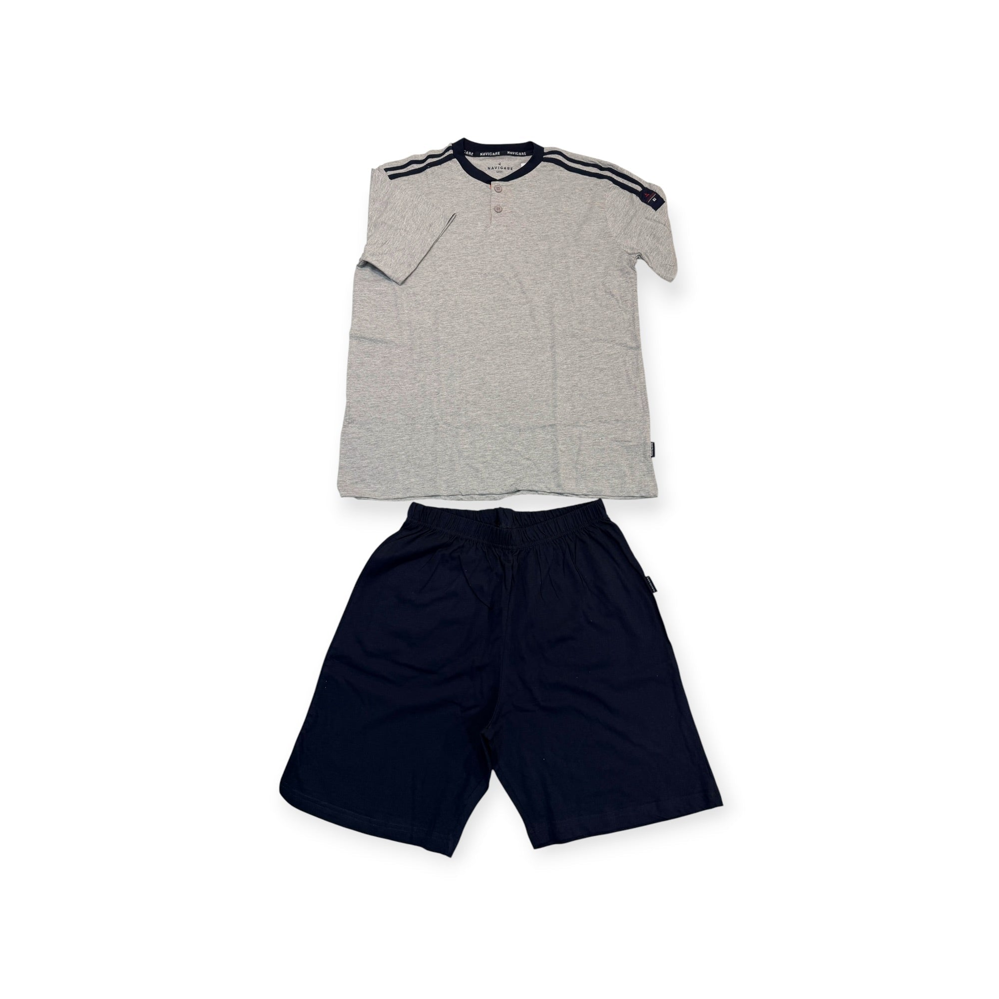 Pigiama Uomo Corto in Cotone Jersey Serafino Navigare Art.141993 - Boutique dell'Intimo e del Neonato