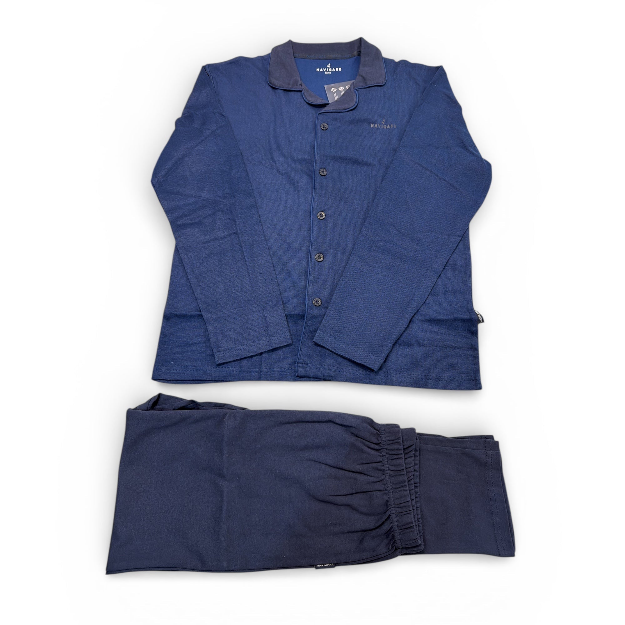 Pigiama Uomo Lungo in Caldo Cotone Aperto Davanti Navigare Art.141920 - Boutique dell'Intimo e del Neonato