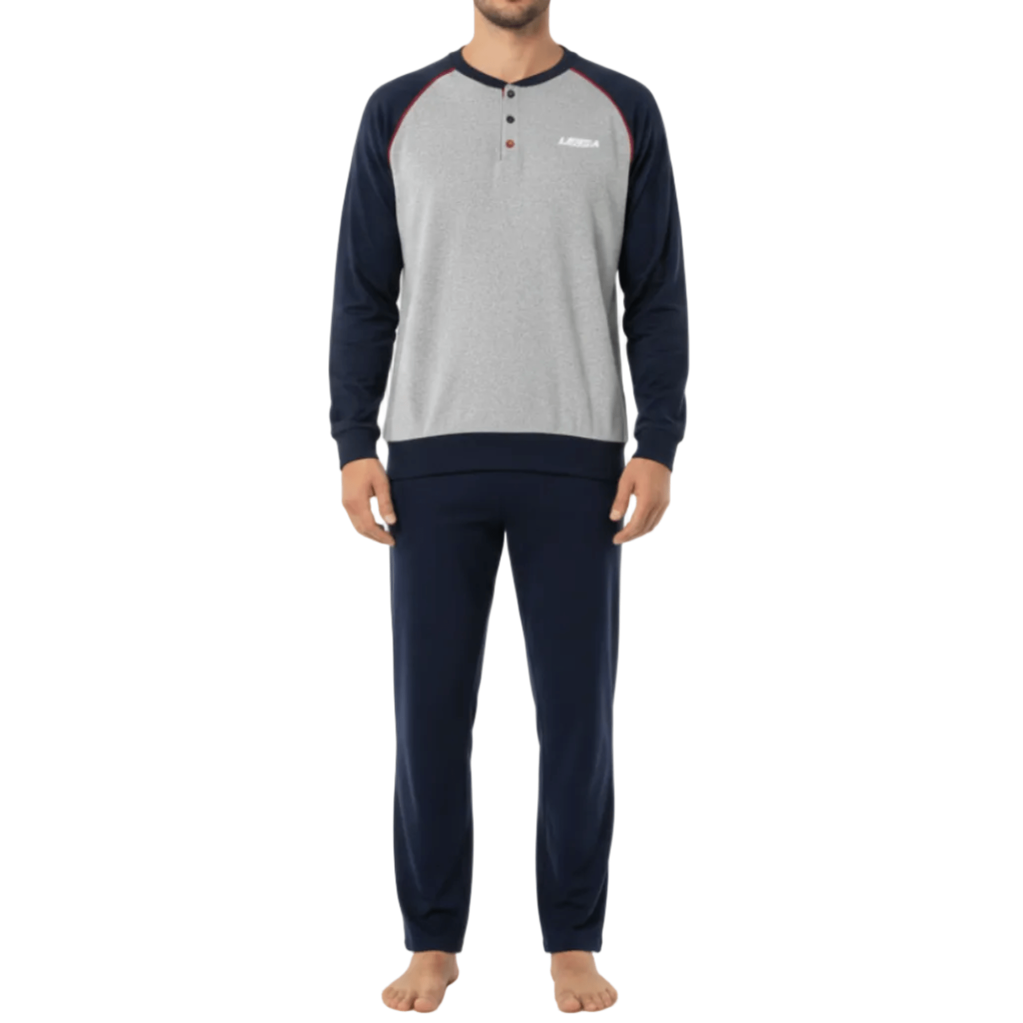 Pigiama Uomo Lungo in Cotone Interlock Serafino Legea Art.LPA016 - AS1 - Boutique dell'Intimo e del Neonato