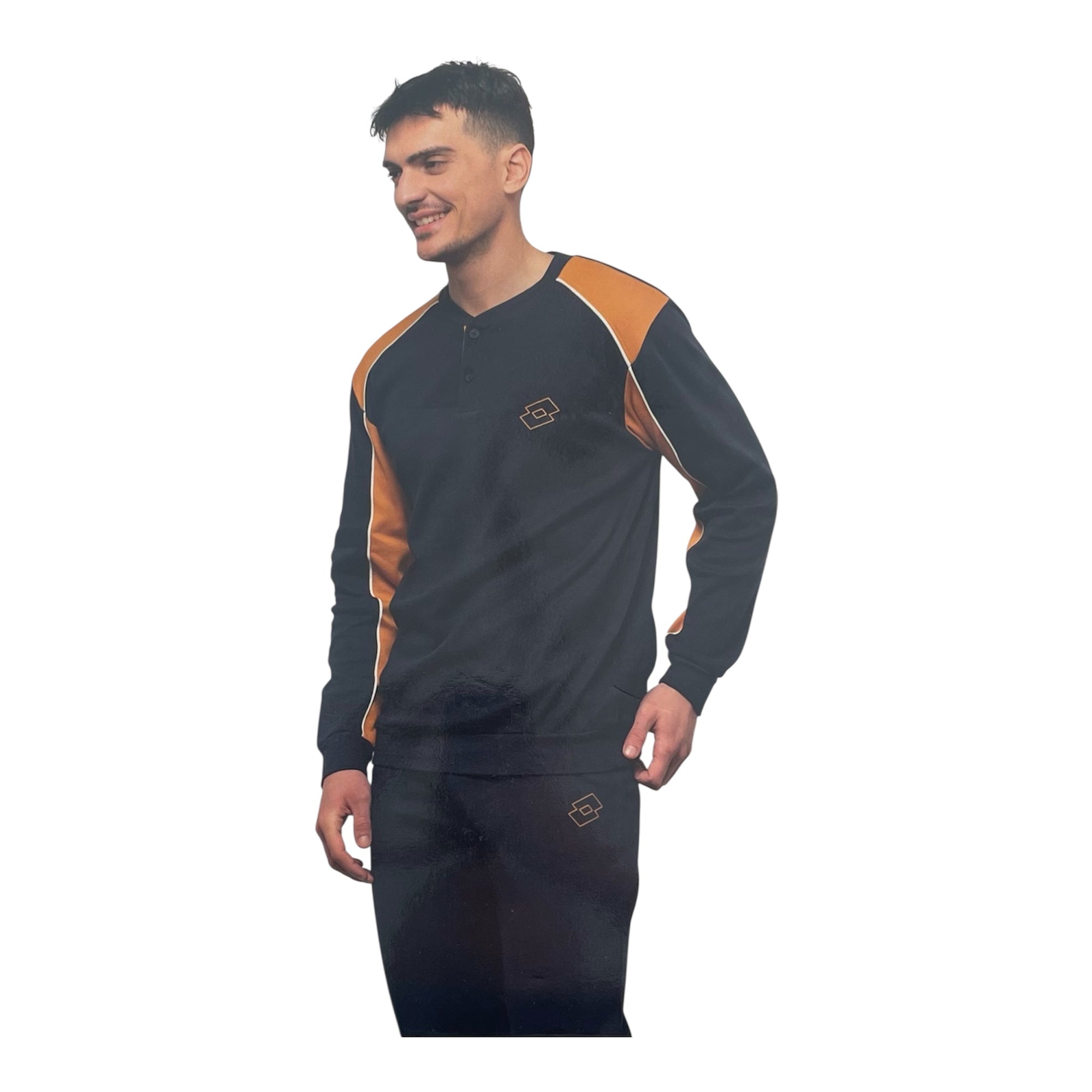 Pigiama Uomo Lungo in Cotone Interlock Serafino Lotto Art.LP2087 - Boutique dell'Intimo e del Neonato