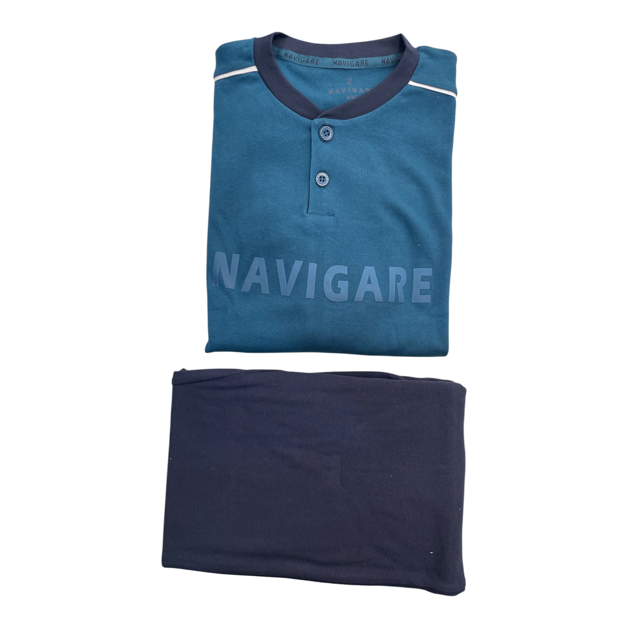 Pigiama Uomo Lungo in Cotone Interlock Serafino Navigare Art.141903 - Boutique dell'Intimo e del Neonato