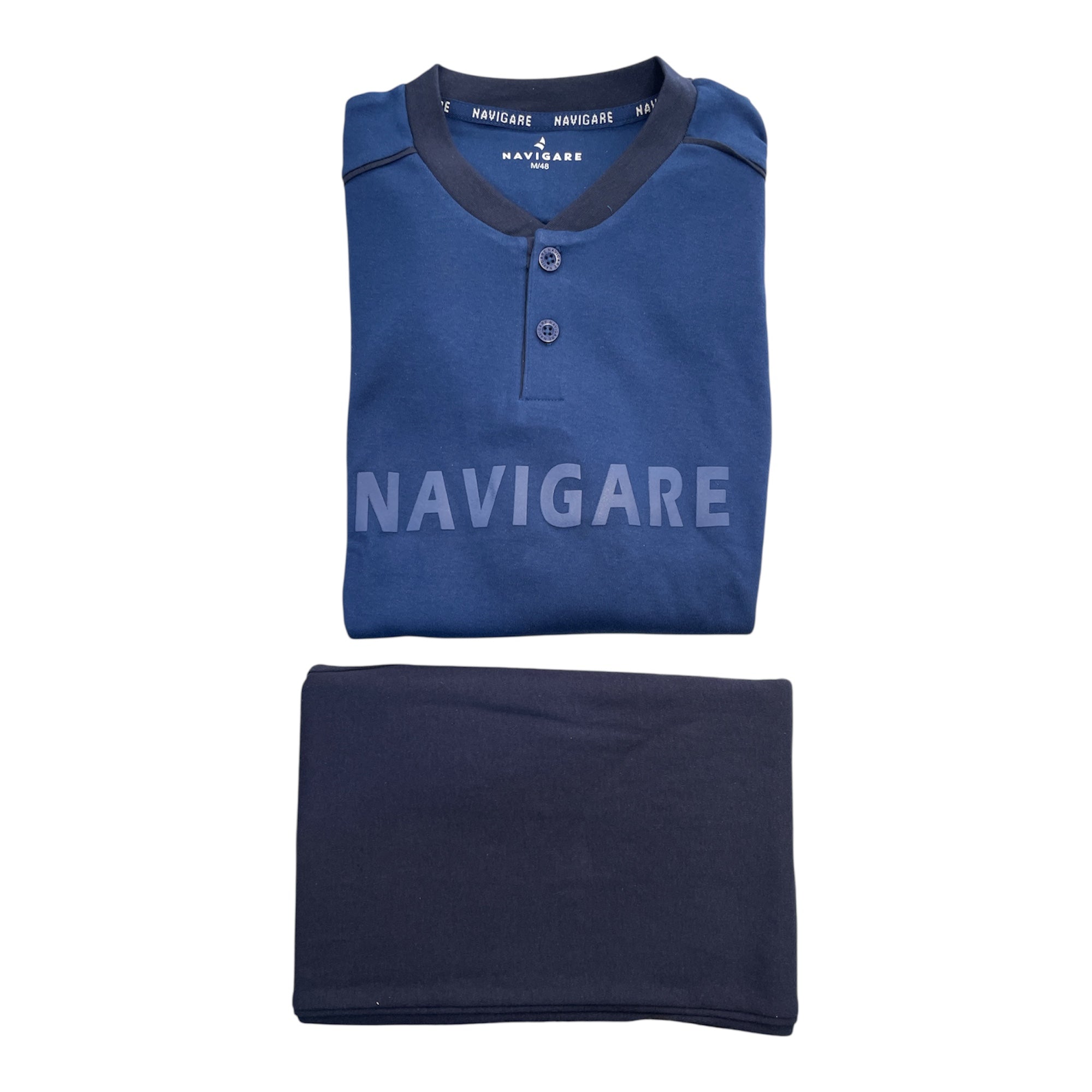Pigiama Uomo Lungo in Cotone Interlock Serafino Navigare Art.141903 - Boutique dell'Intimo e del Neonato