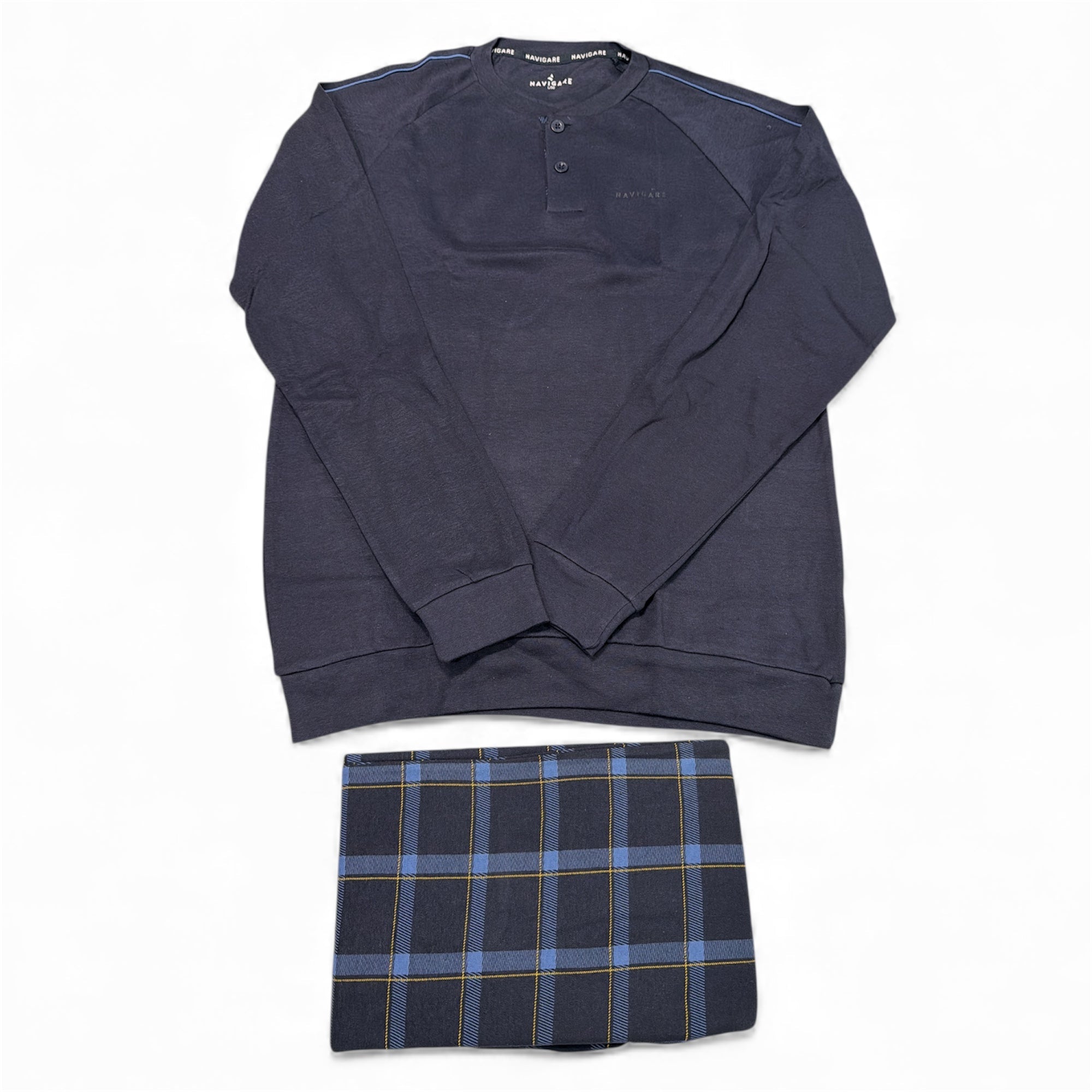 Pigiama Uomo Lungo in Cotone Interlock Serafino Navigare Art.141945 - Boutique dell'Intimo e del Neonato