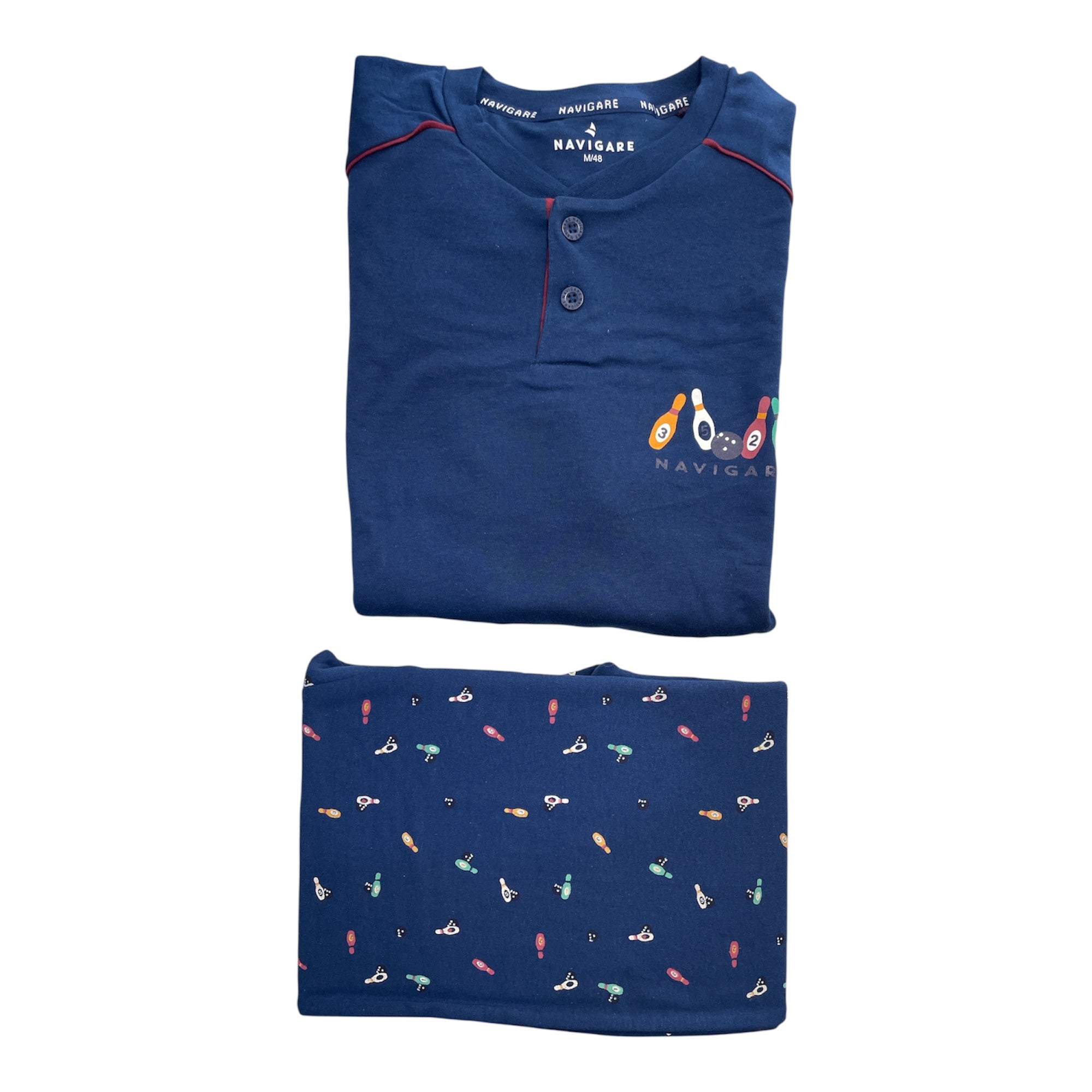 Pigiama Uomo Lungo in Cotone Interlock Serafino Navigare Art.141956 - Boutique dell'Intimo e del Neonato