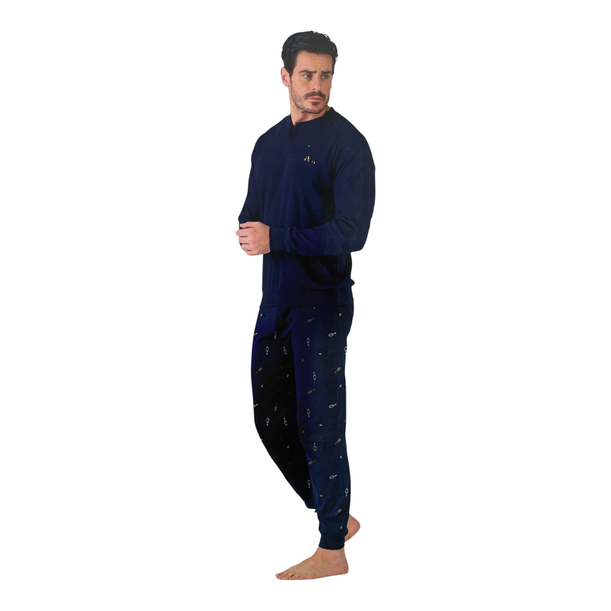 Pigiama Uomo Lungo in Cotone Interlock Serafino Navigare Art.141956 - Boutique dell'Intimo e del Neonato