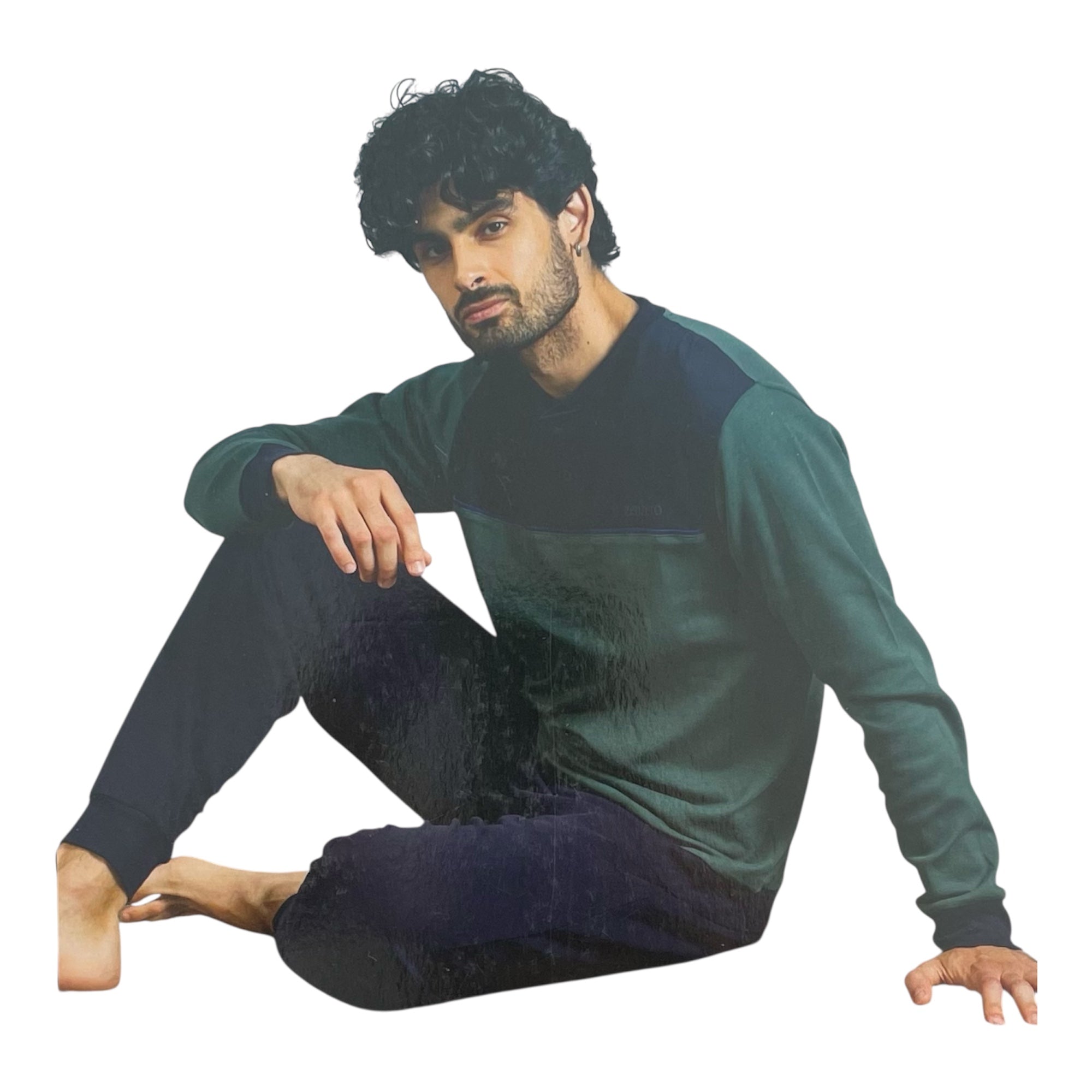 Pigiama Uomo Lungo in Cotone Interlock Serafino Zenzero & Paprika Art.ZP19 - Boutique dell'Intimo e del Neonato