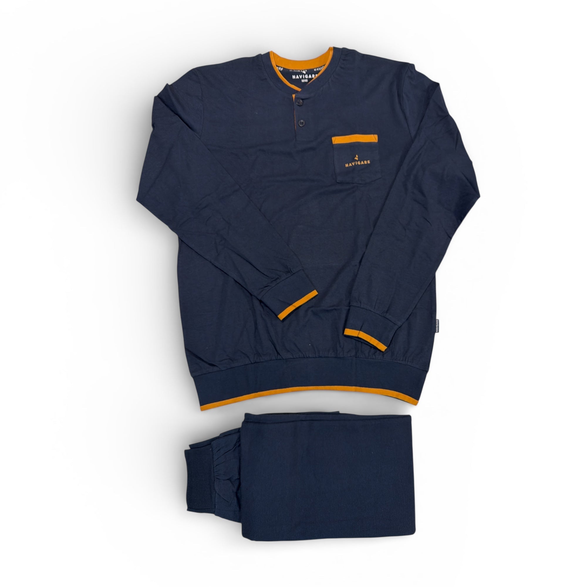 Pigiama Uomo Lungo in Cotone Jersey Serafino Navigare Art.141976 - Boutique dell'Intimo e del Neonato