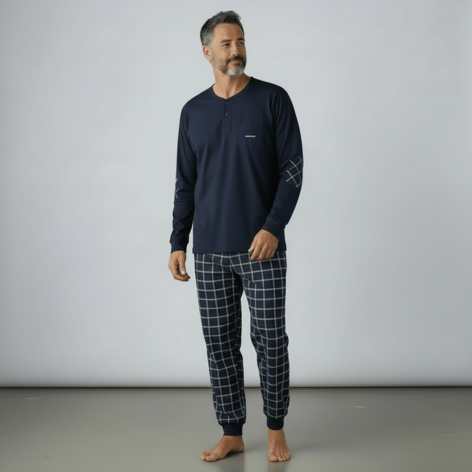 Pigiama Uomo Lungo in Cotone Jersey Serafino Zenzero & Paprika Art.ZP557 - Boutique dell'Intimo e del Neonato