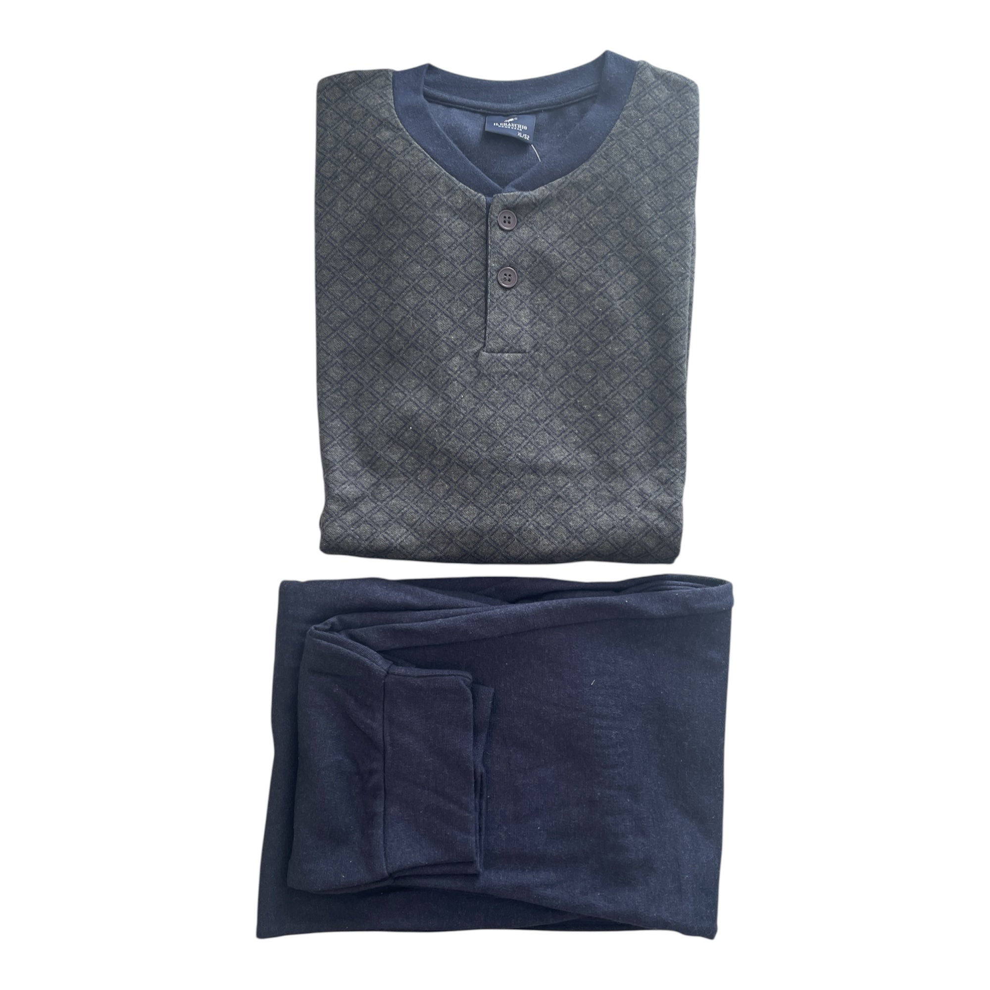 Pigiama Uomo Lungo Interlock Punto Milano Il Granchio Art.GP4012 - Boutique dell'Intimo e del Neonato