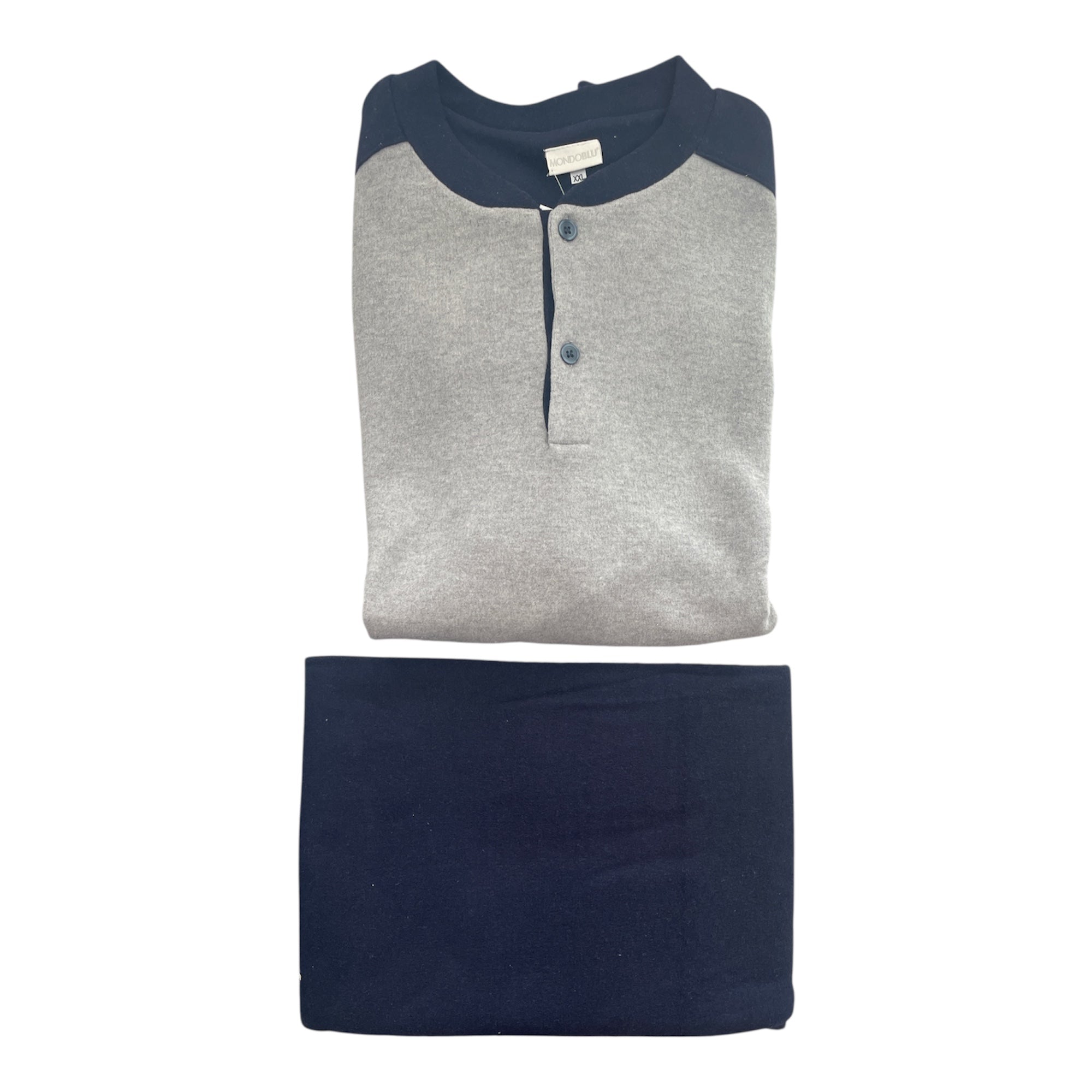 Pigiama Uomo Punto Milano Collo Serafino MondoBlu Art.05 - Boutique dell'Intimo e del Neonato