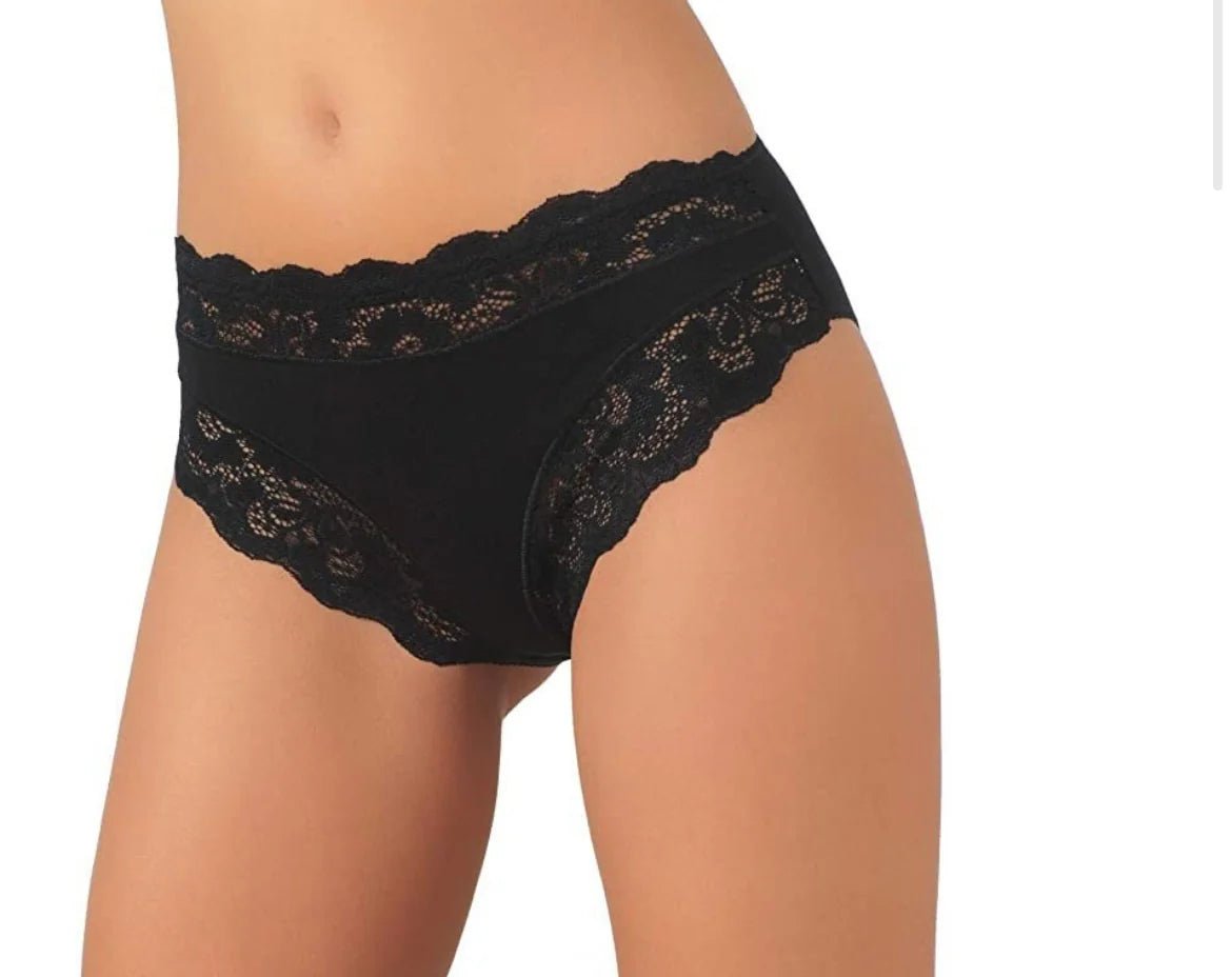 SLIP VITA ALTA CON DETTAGLI IN PIZZO JADEA ART.742 IN COTONE ELASTICIZZATO - BOUTIQUE INTIMO E NEONATO