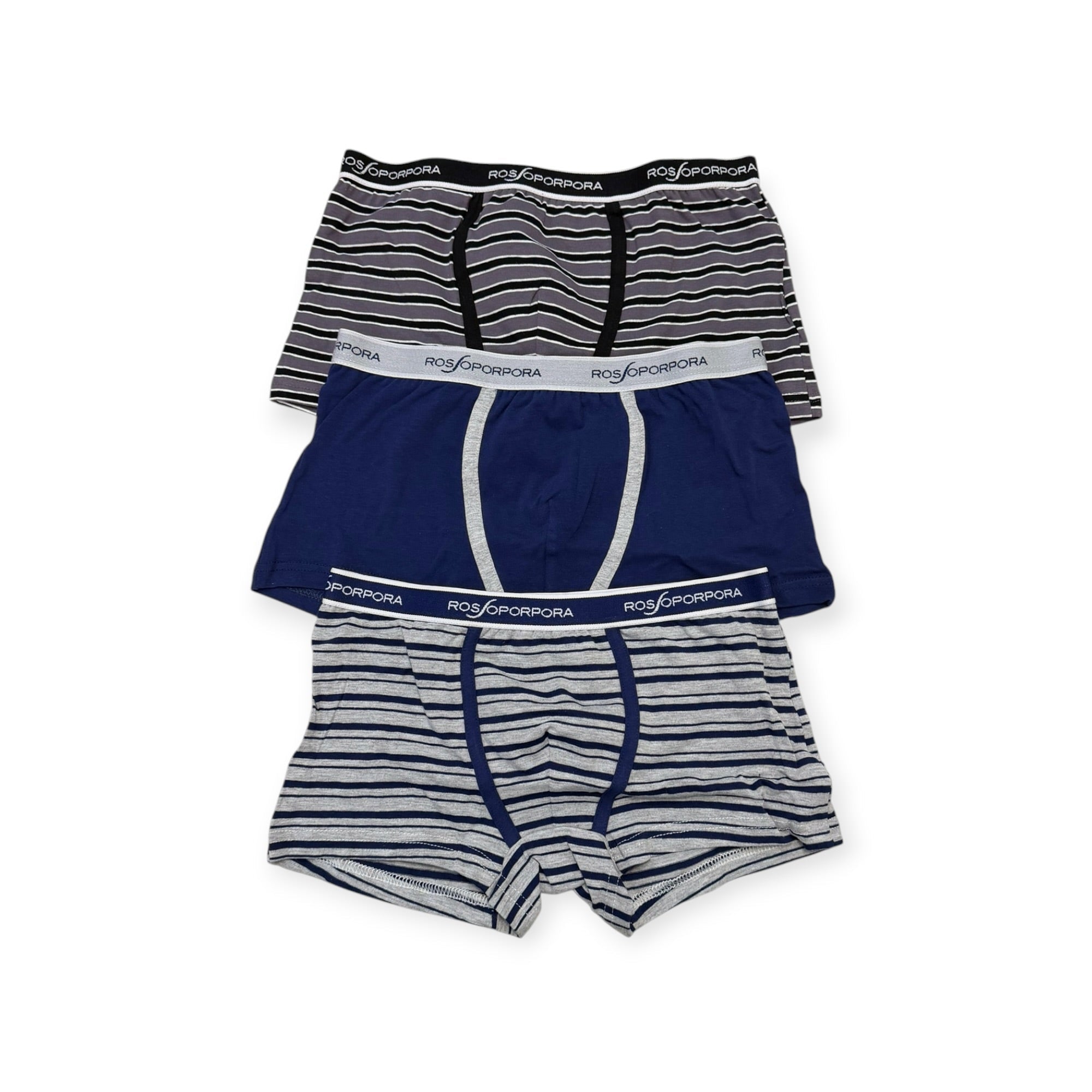Tri - Pack Boxer Bimbo in Cotone Elastico Esterno Rossoporpora Art.SB586 - Boutique dell'Intimo e del Neonato