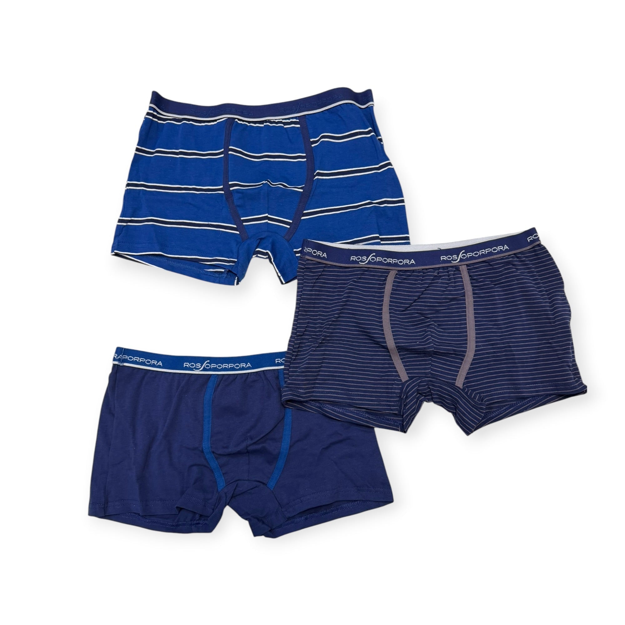 Tri - Pack Boxer Bimbo in Cotone Elastico Esterno Rossoporpora Art.SB618 - Boutique dell'Intimo e del Neonato