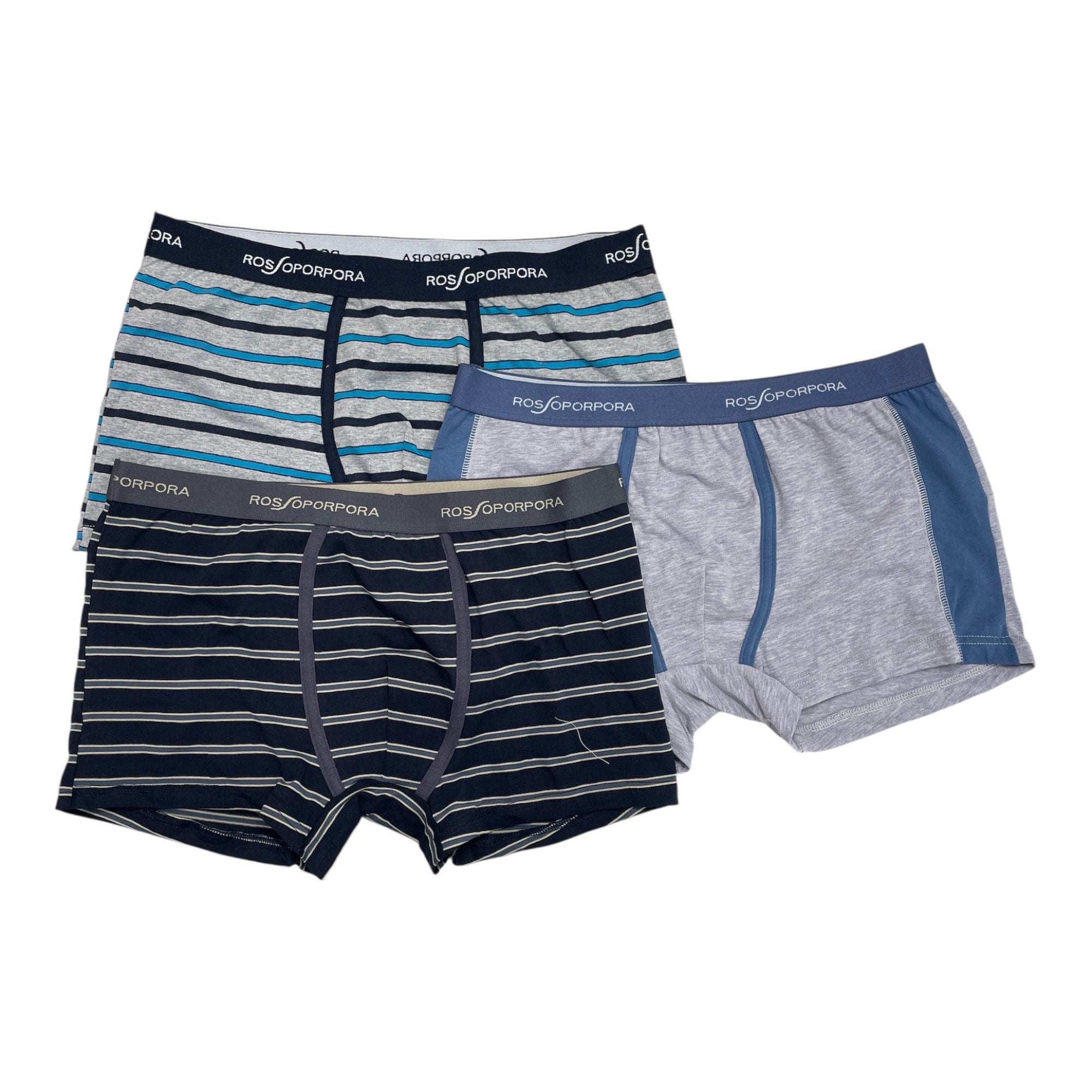 TRI - PACK BOXER COTONE ELASTICIZZATO ELASTICO ESTERNO ROSSOPORPORA ART.UB2076 - Boutique dell'Intimo e del Neonato