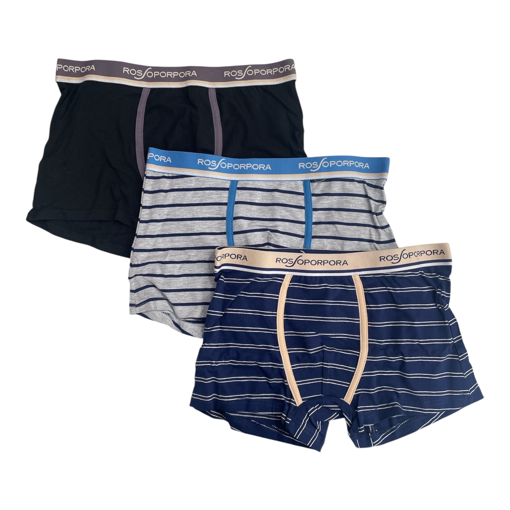 TRI - PACK BOXER COTONE ELASTICIZZATO ELASTICO ESTERNO ROSSOPORPORA ART.UB2160 - Boutique dell'Intimo e del Neonato