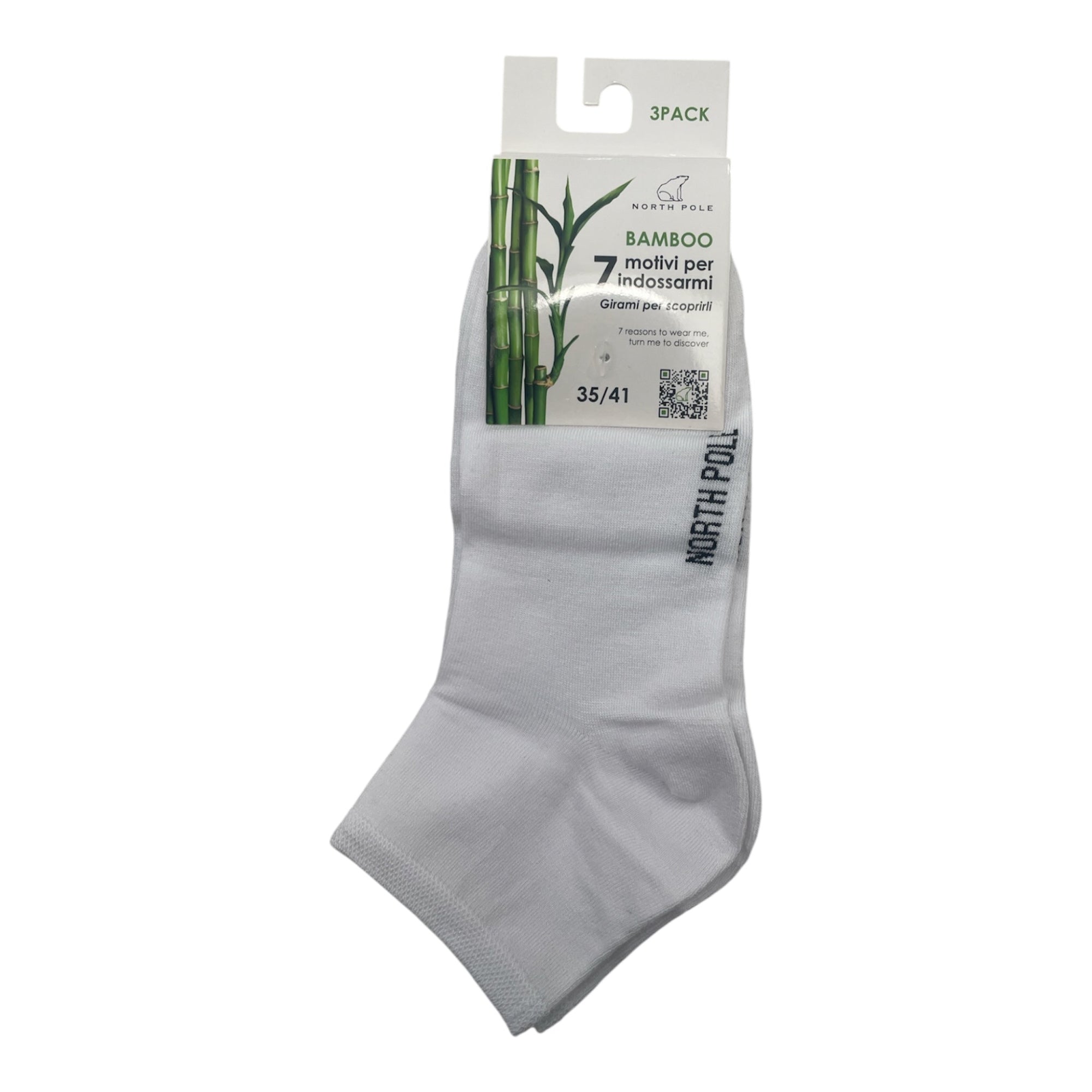 Tri - Pack Calza Corta Bike Donna in Cotone Bamboo North Pole Art.E04 - BOUTIQUE INTIMO E NEONATO