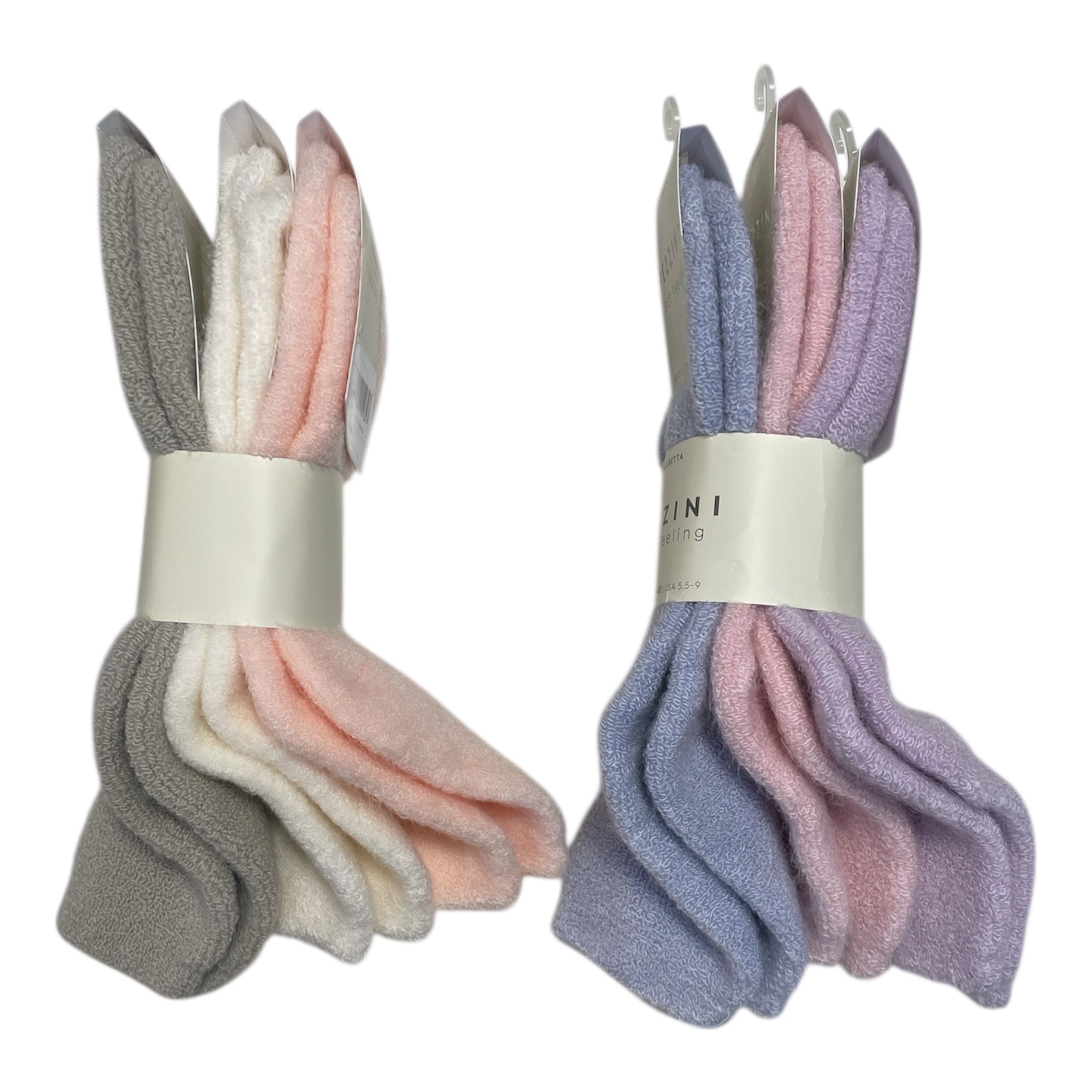 Tri - Pack Calza Corta Donna in Morbida Spugna Pezzini Art.DCZ - 605 ANGORETTA - Boutique dell'Intimo e del Neonato