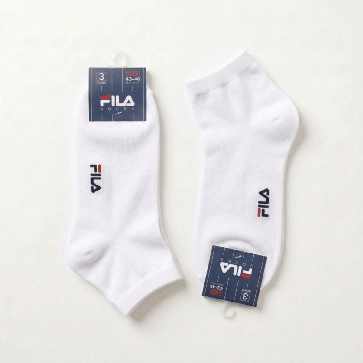 Tri-Pack Calza Corta Quarter Uomo Bike in Cotone Fila Art.F1609 - Boutique dell'Intimo e del Neonato